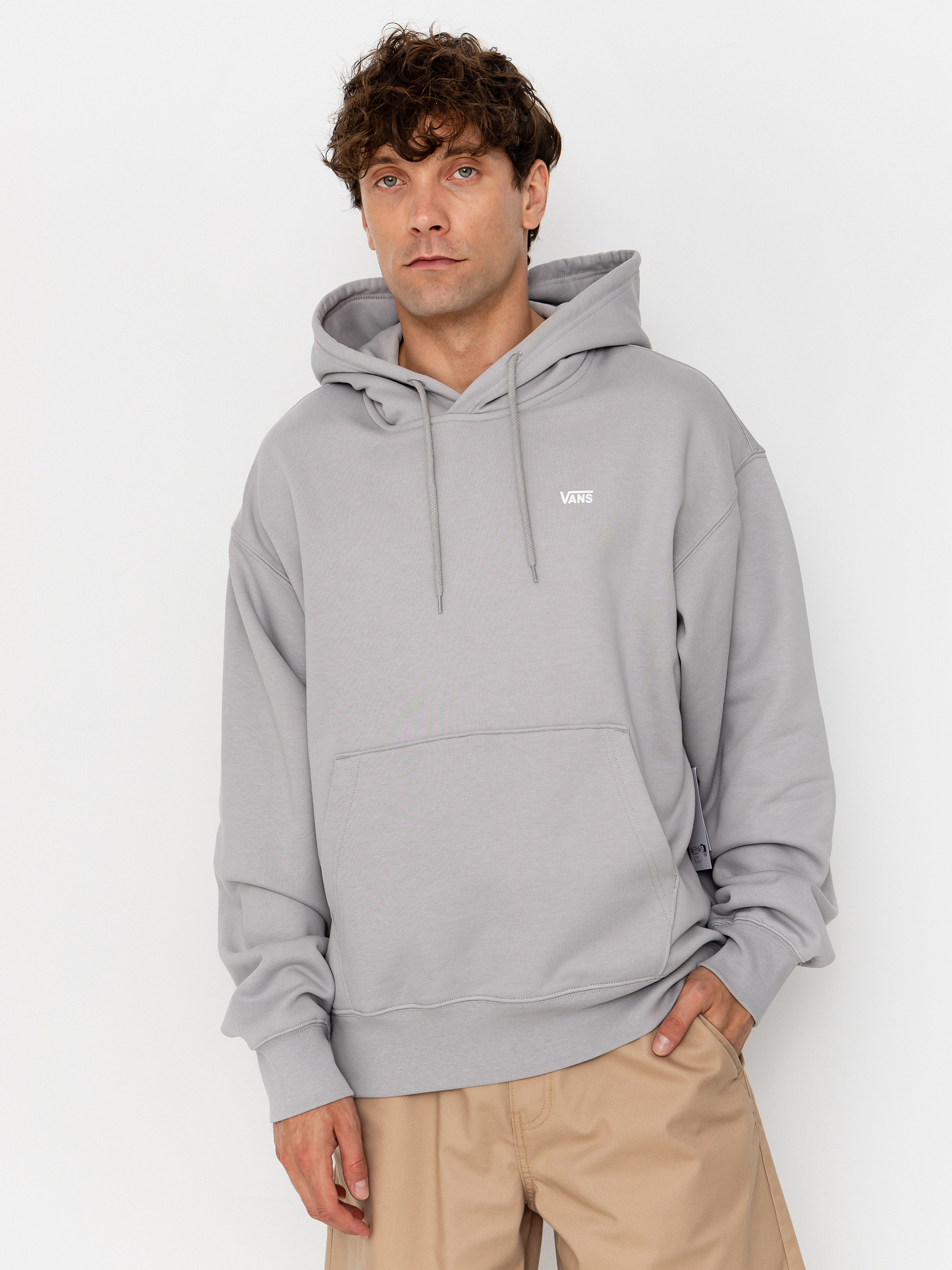 Mikina s kapucu00ed Vans Left Chest HD (light grey)