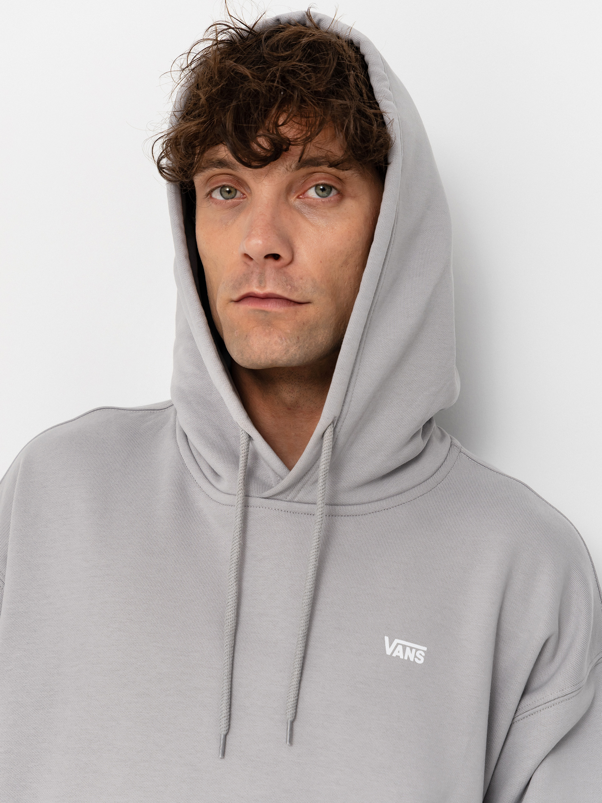 Mikina s kapucí Vans Left Chest HD (light grey)