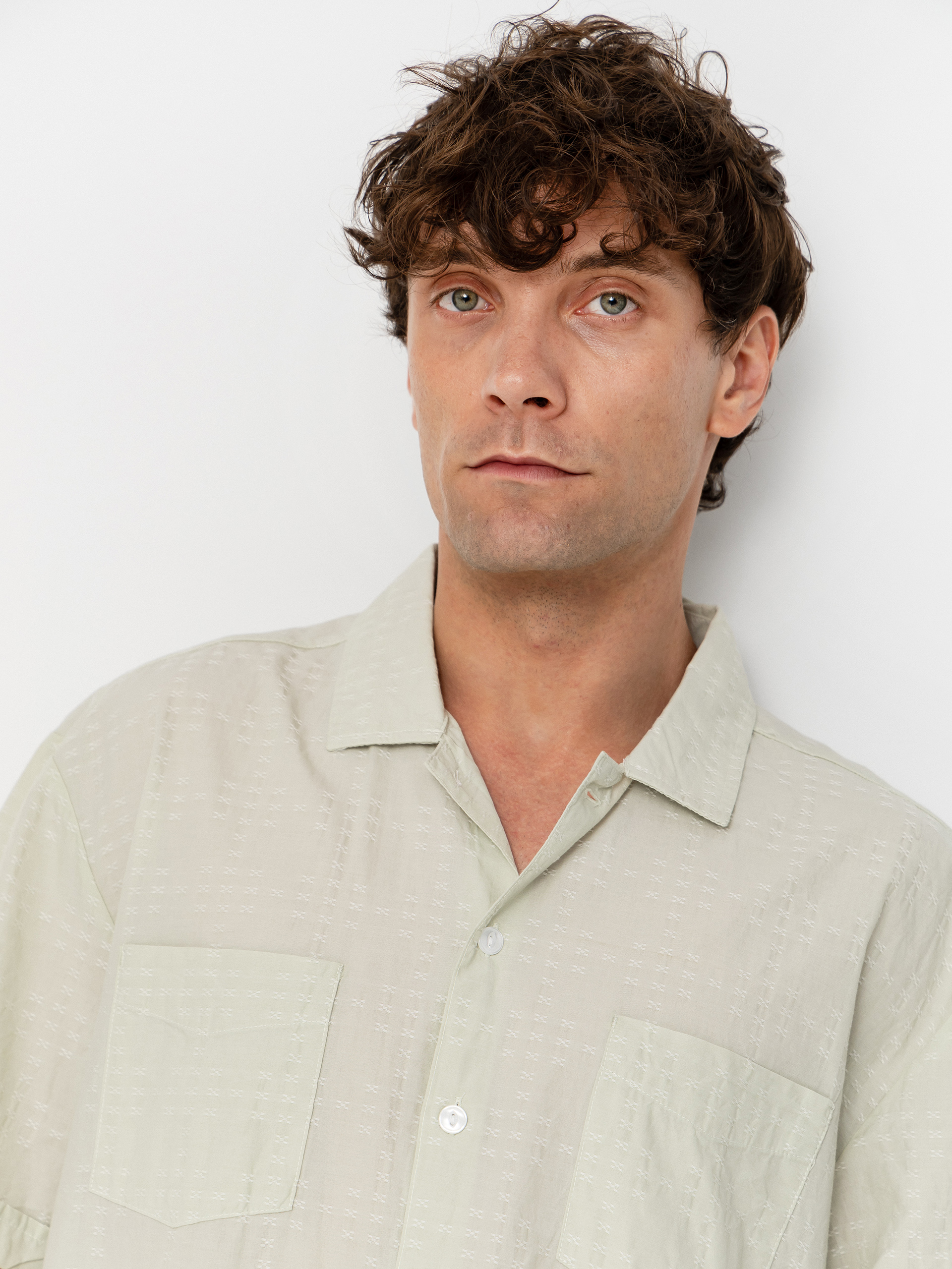 Košile Brixton The Vintage (sea foam jacquard check)