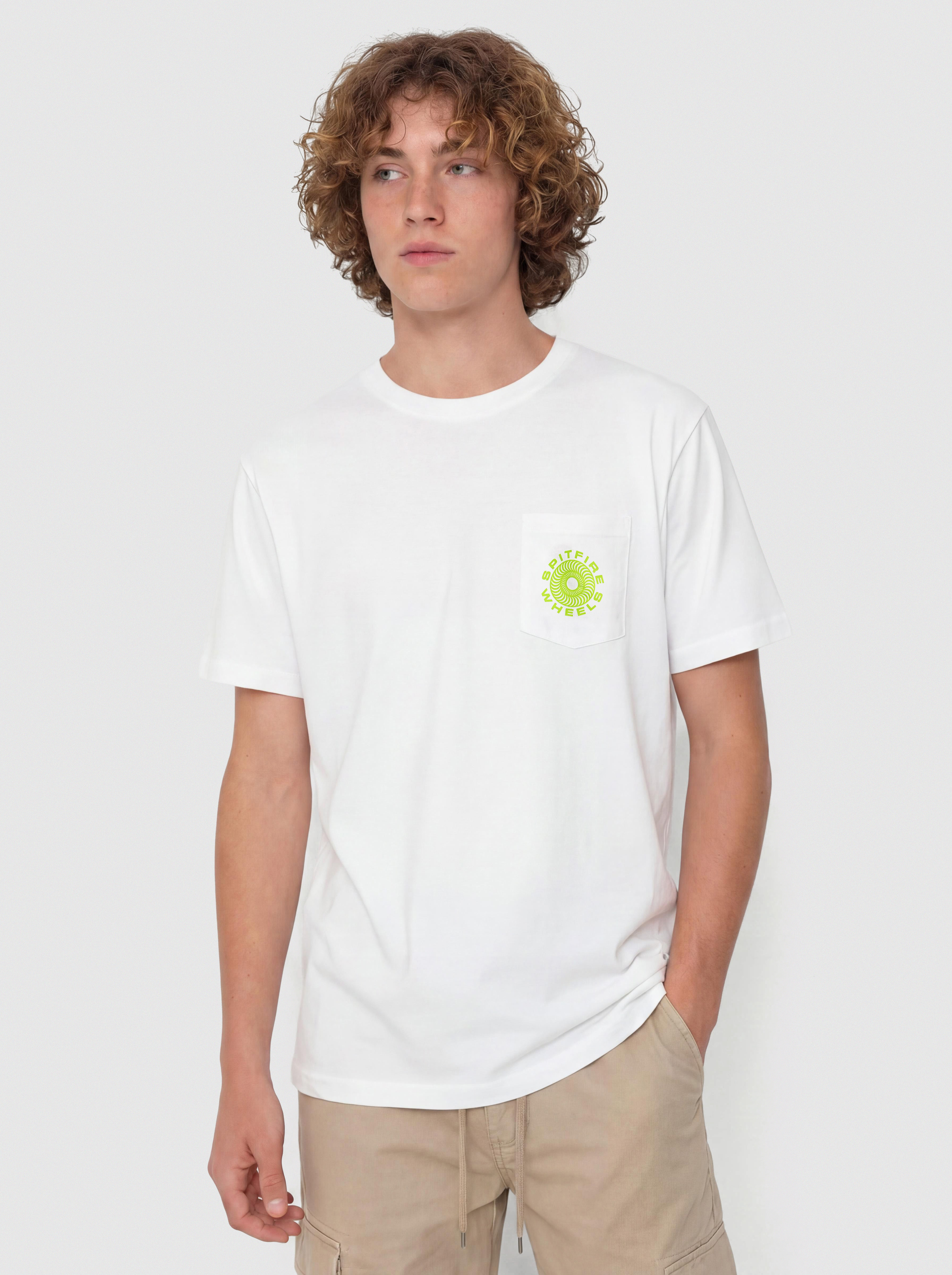 Tričko Spitfire Classic 87 Swirl Fill (white w/green black prints)