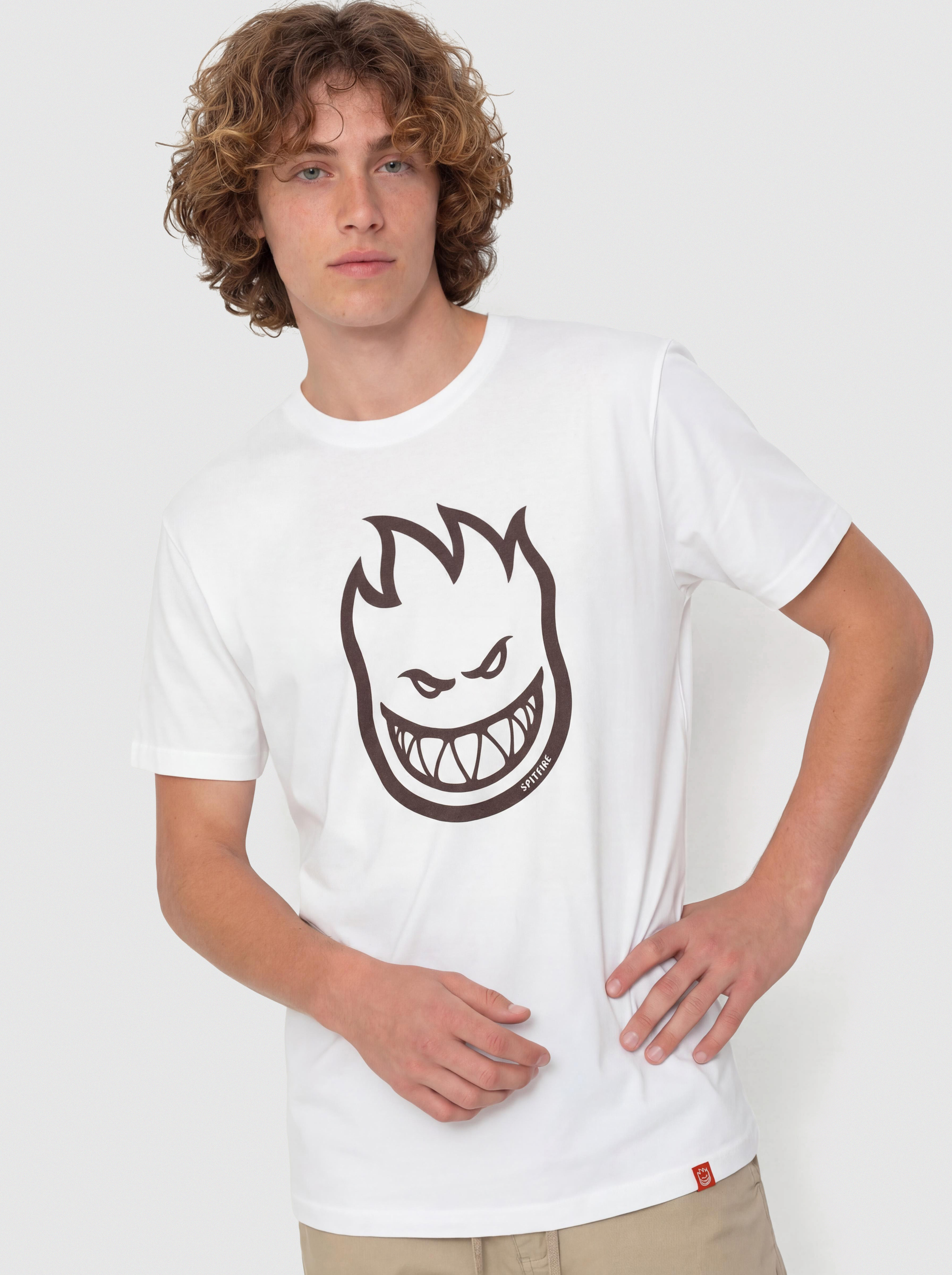 Tričko Spitfire Bighead (white w/dark red print)