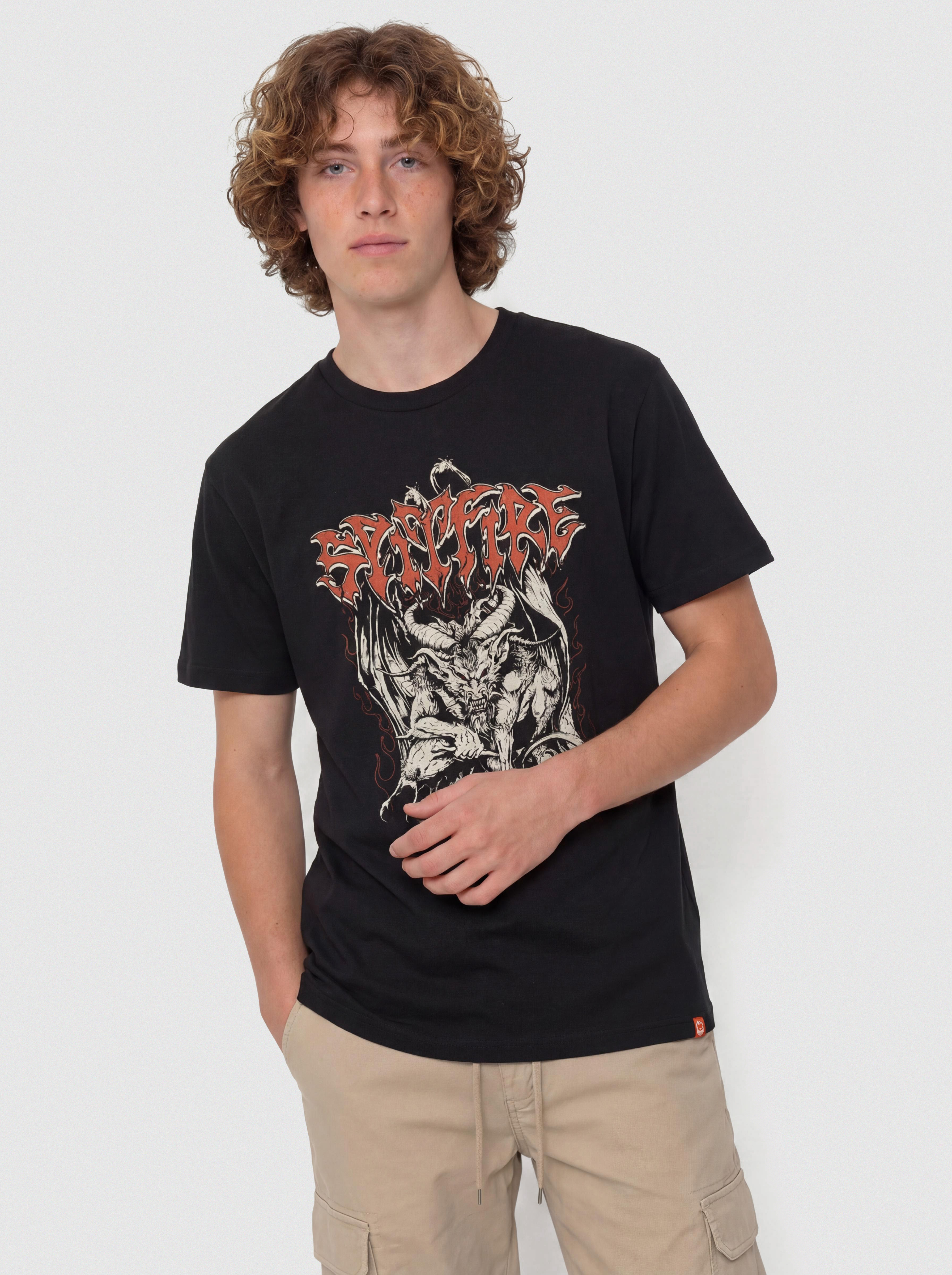 Tričko Spitfire Demon (black w/multi color discharge print)