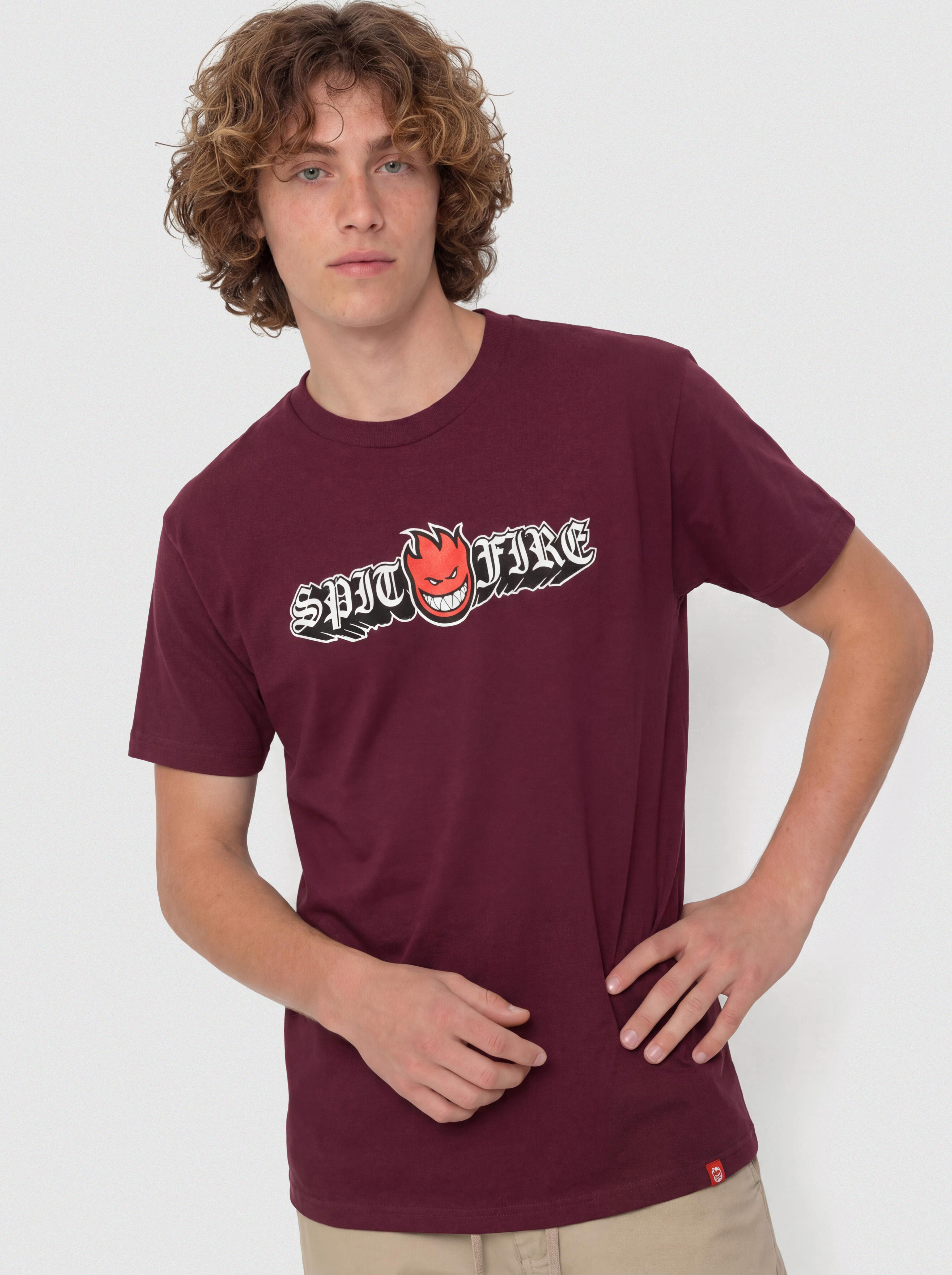 Triu010dko Spitfire Old E Drop Bighead (burgundy w/red black & white print)