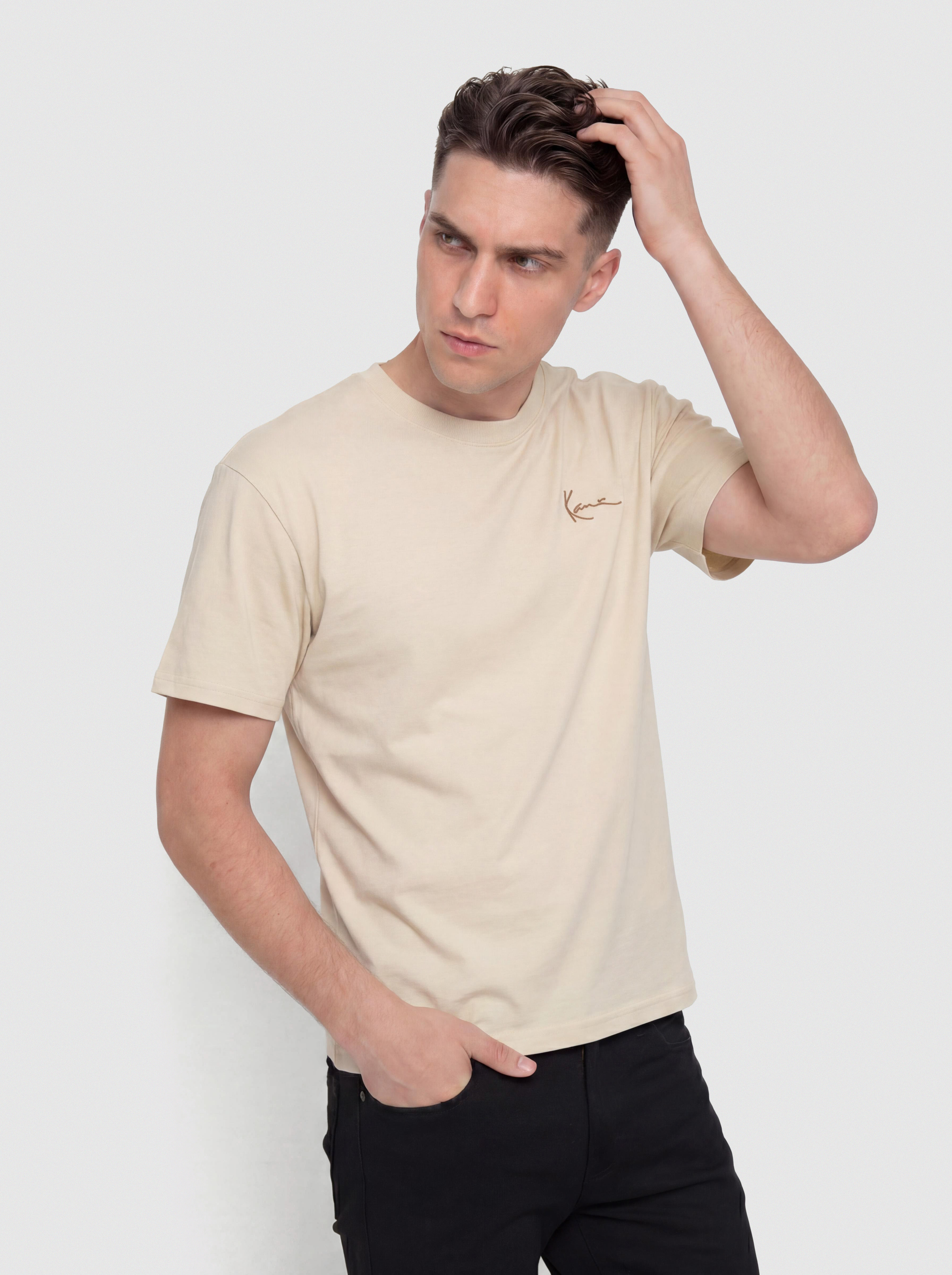 Tričko Karl Kani Slogan Boxy (beige)