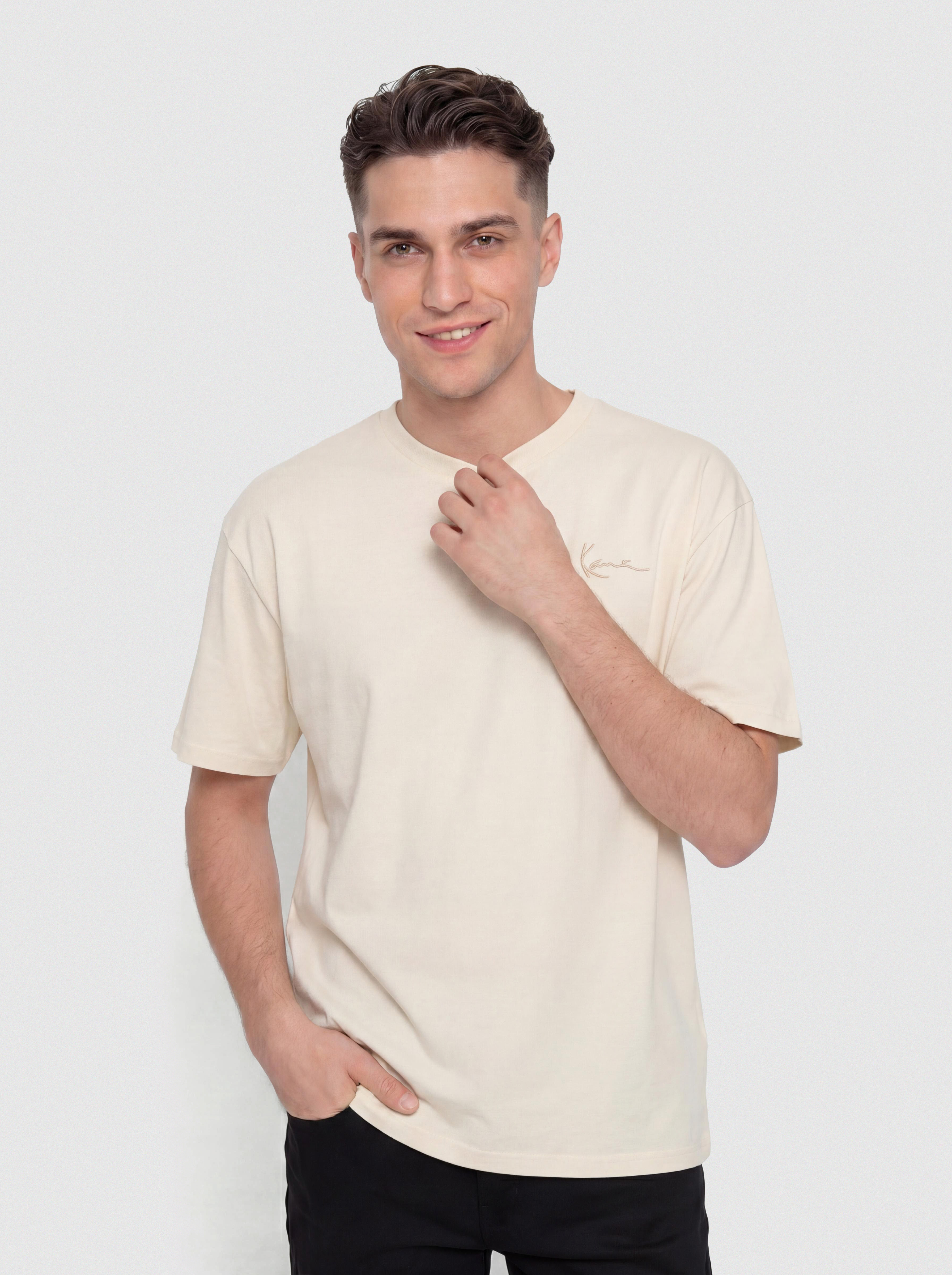 Tričko Karl Kani Signature Washed Oversized (white)