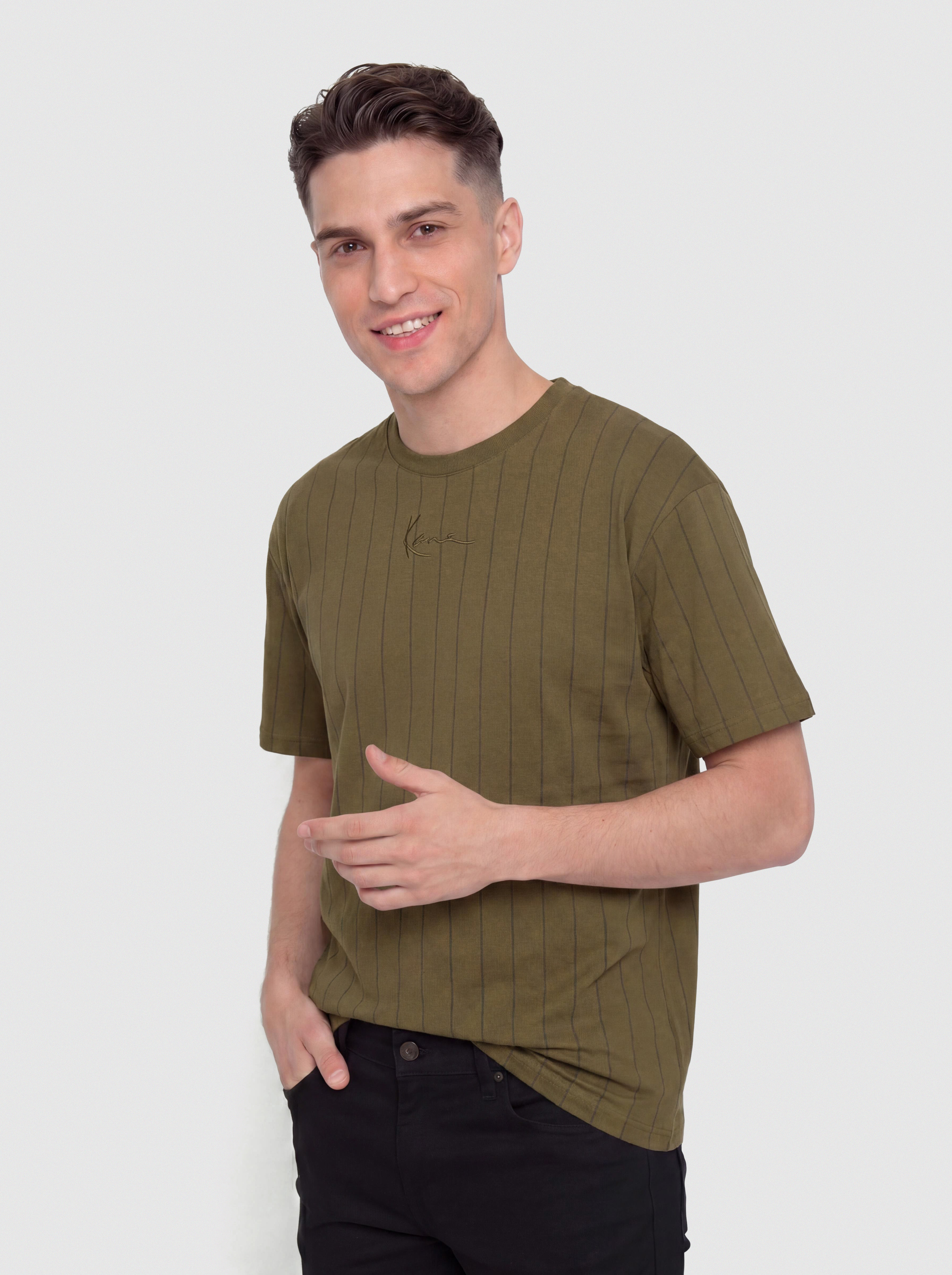 Triu010dko Karl Kani Small Signature Essential Pinstripe (green)