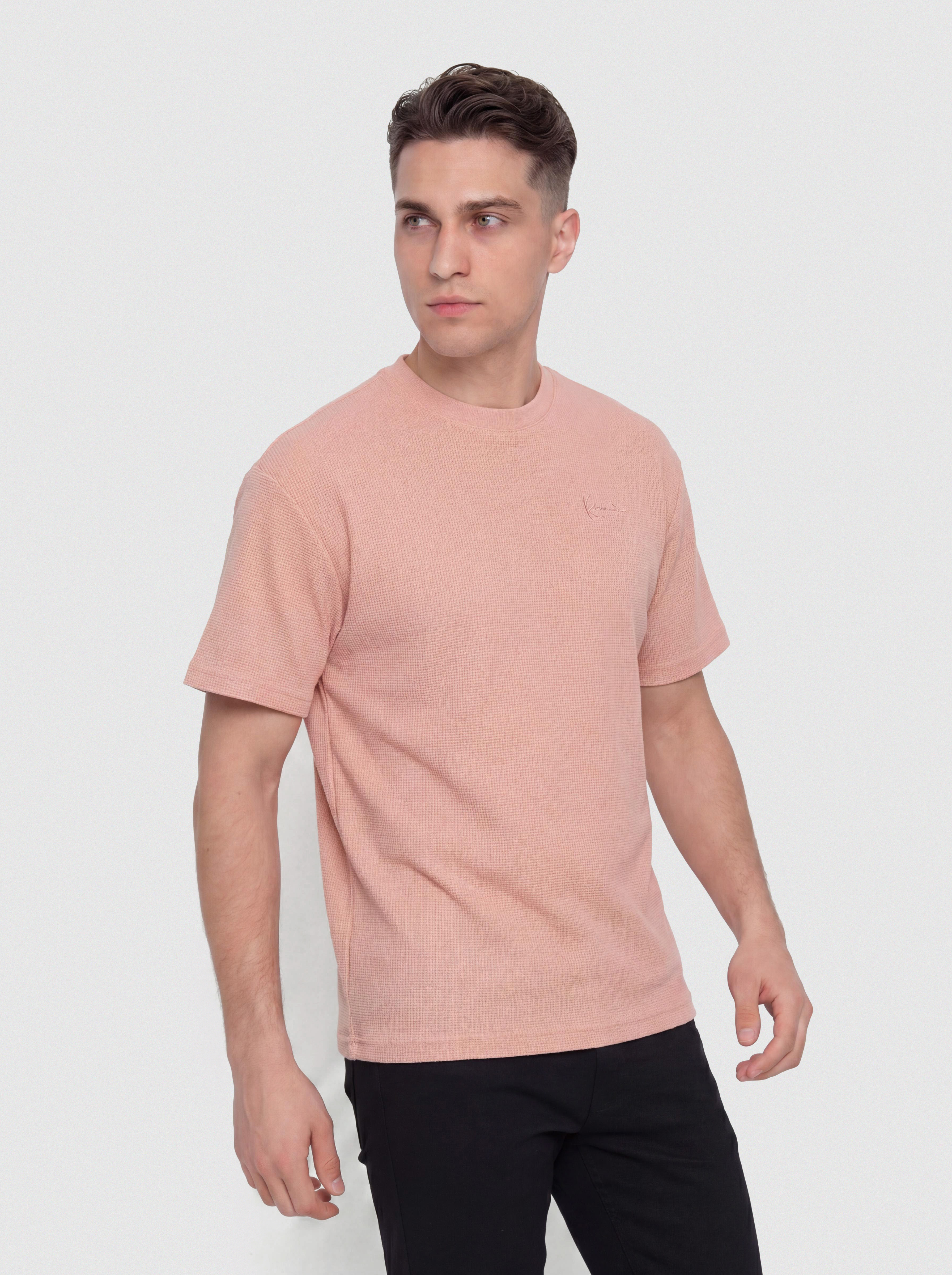 Tričko Karl Kani Signature Waffle Oversized (pink)