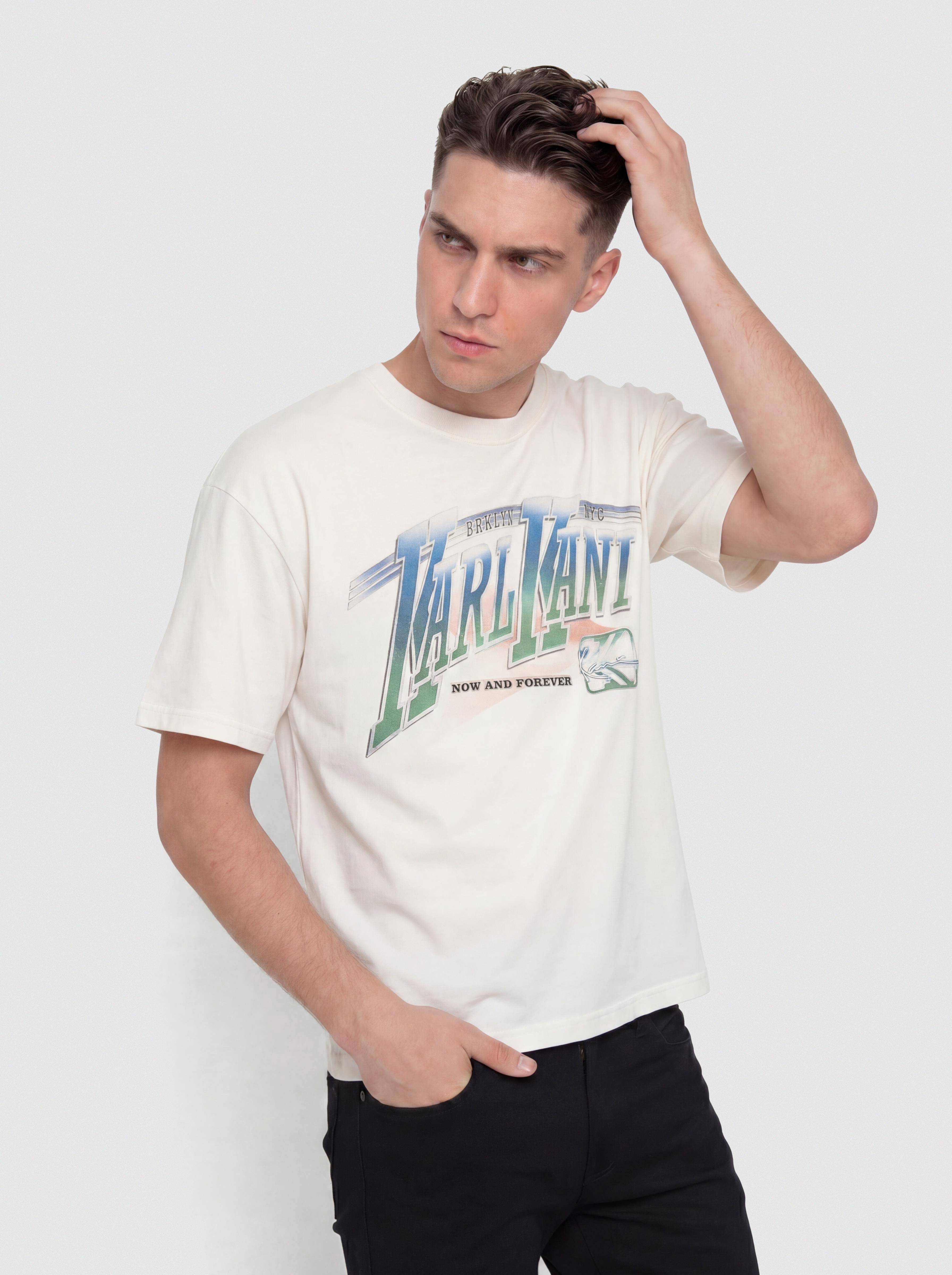 Tričko Karl Kani Sport Gradient Boxy (white)