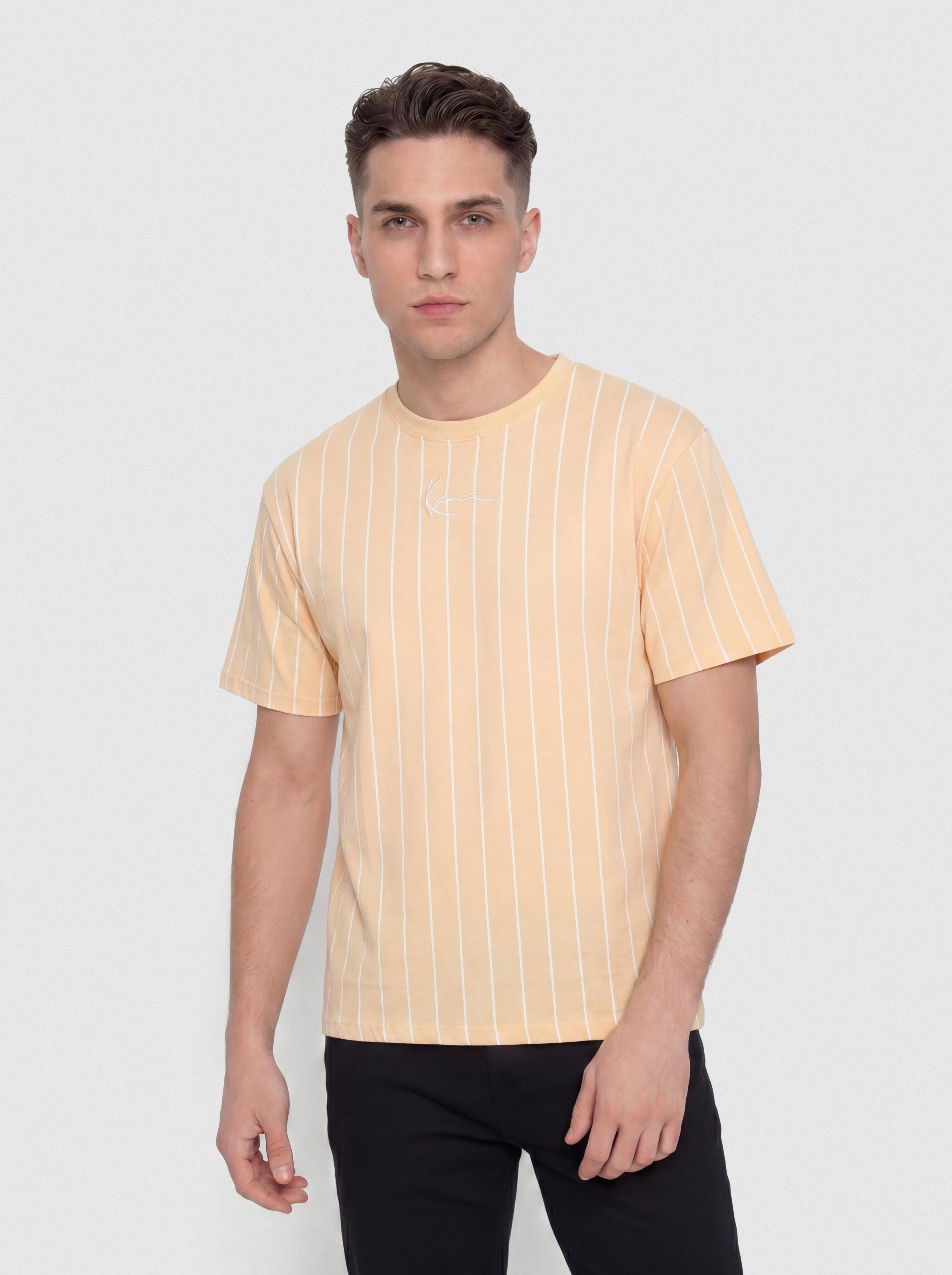 Tričko Karl Kani Small Signature Essential Pinstripe