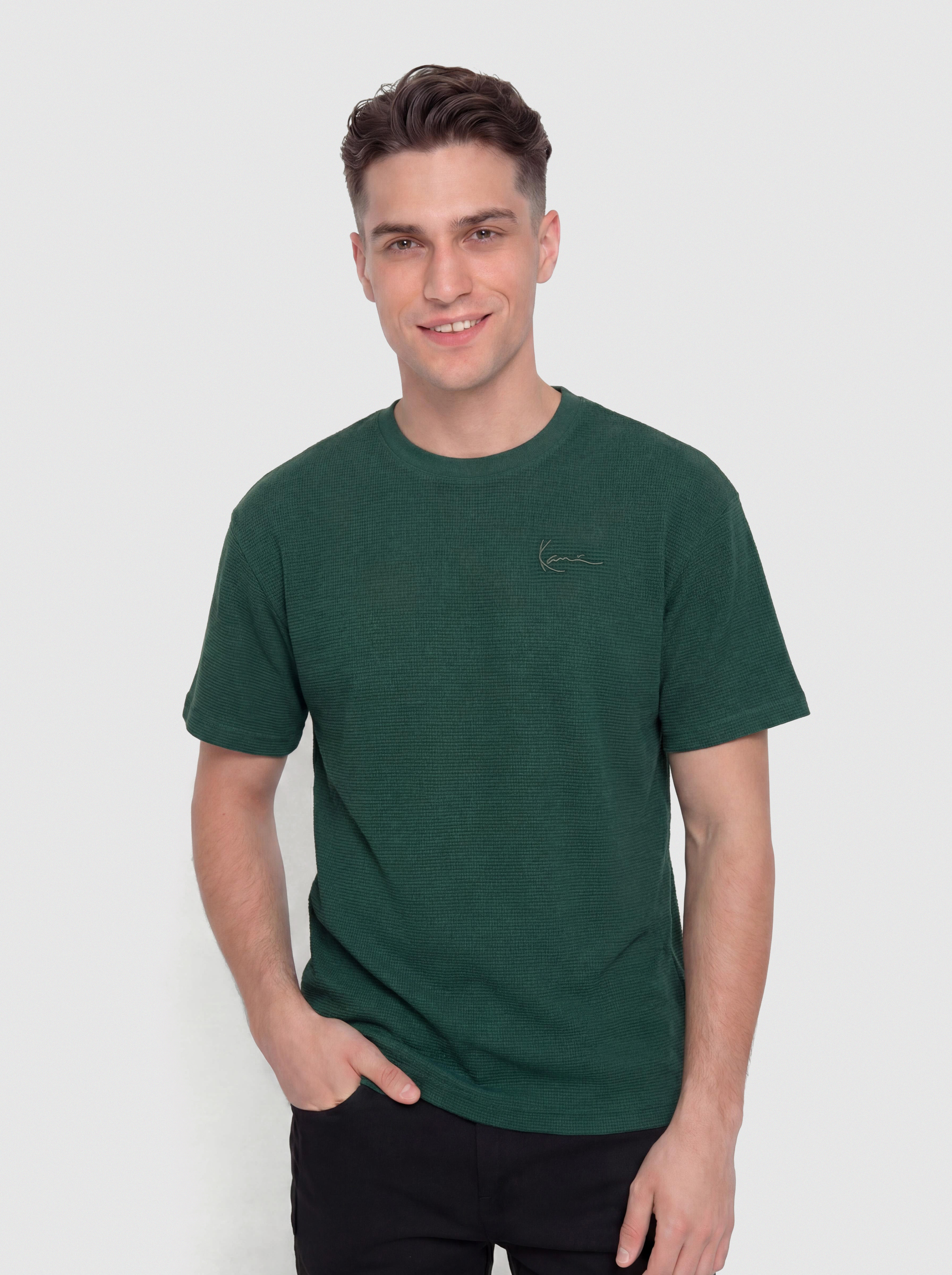 Tričko Karl Kani Signature Waffle (green)