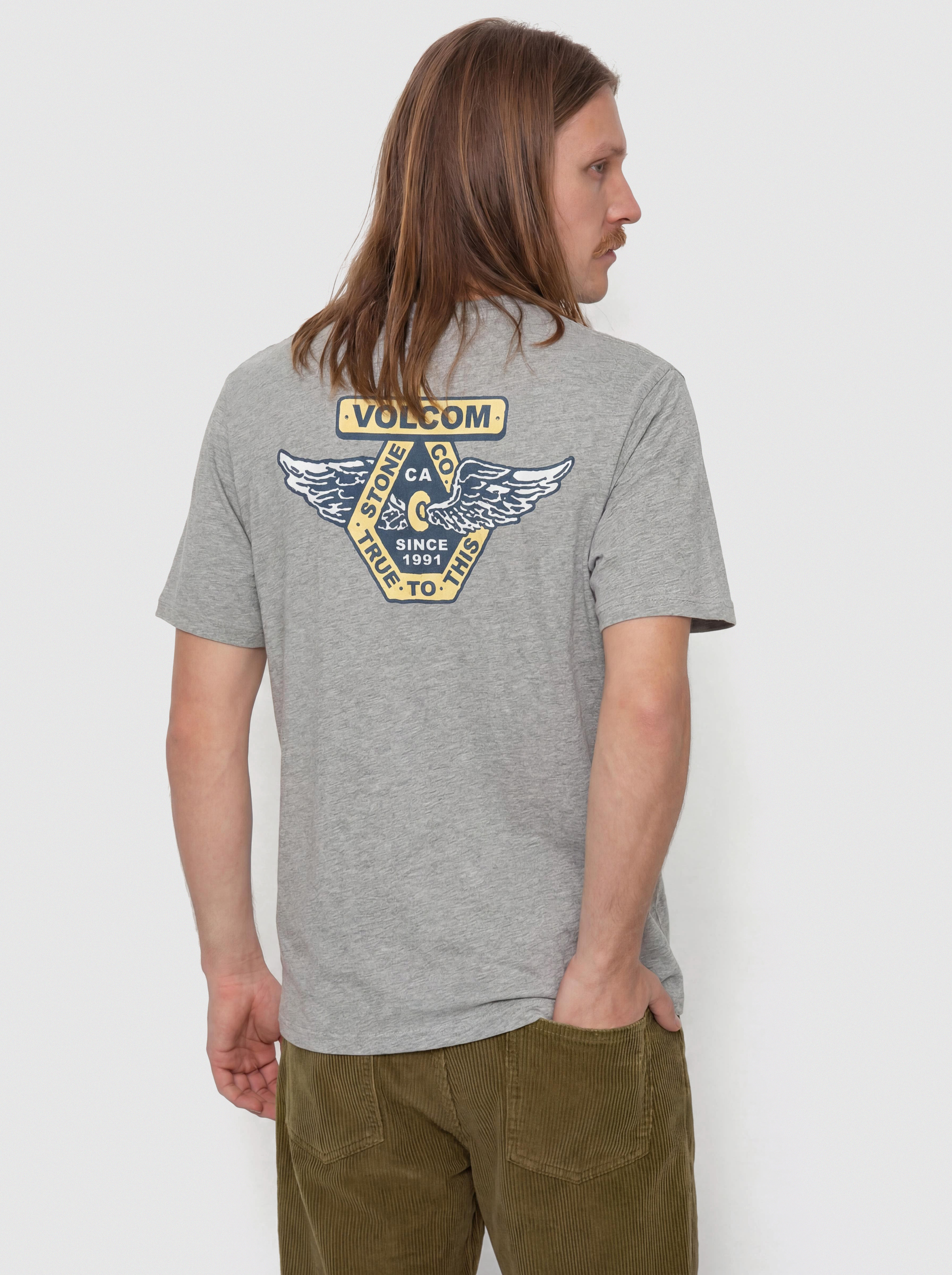 Tričko Volcom Free Wheel Hth (heather grey)