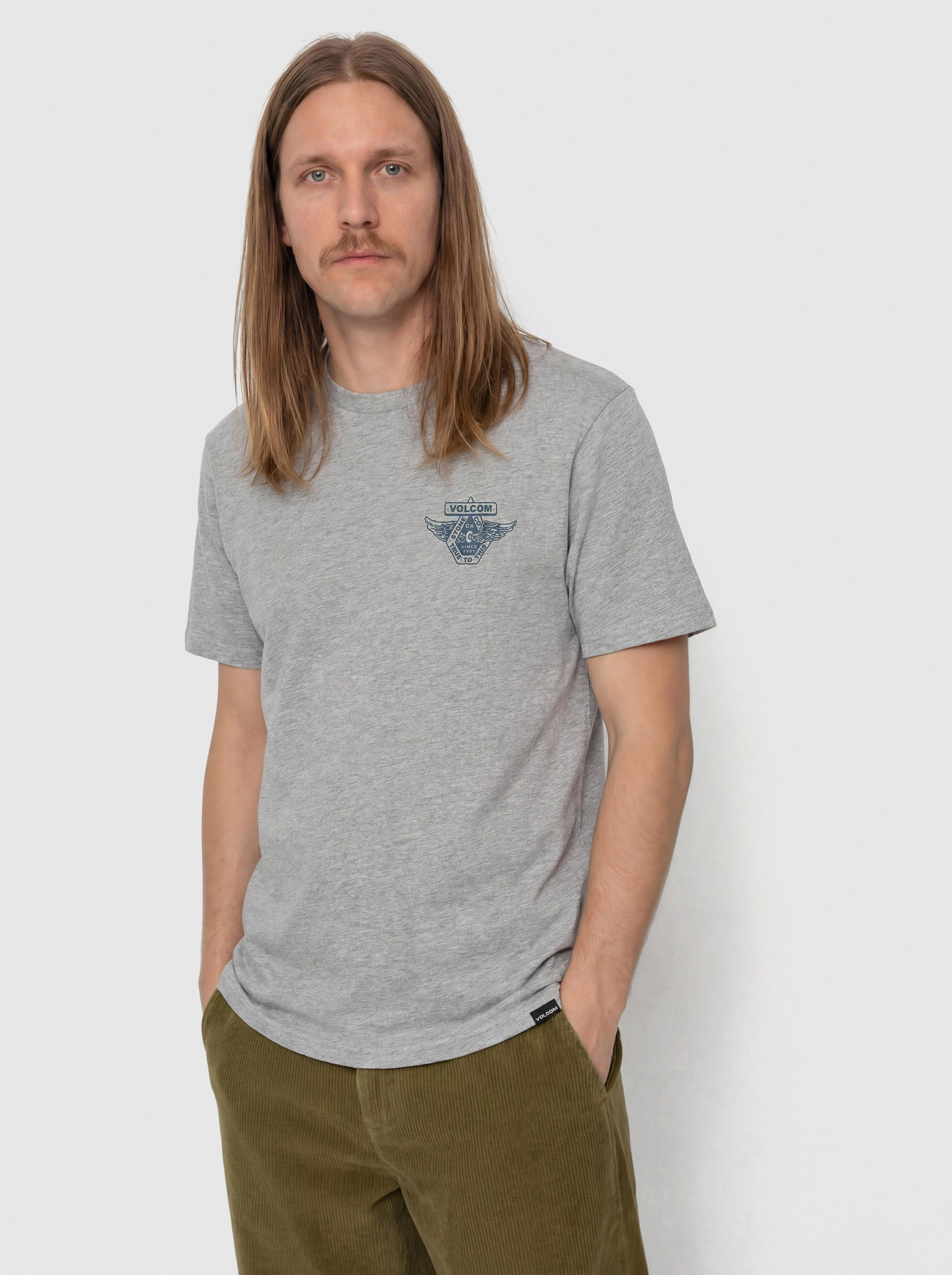 Tričko Volcom Free Wheel Hth (heather grey)