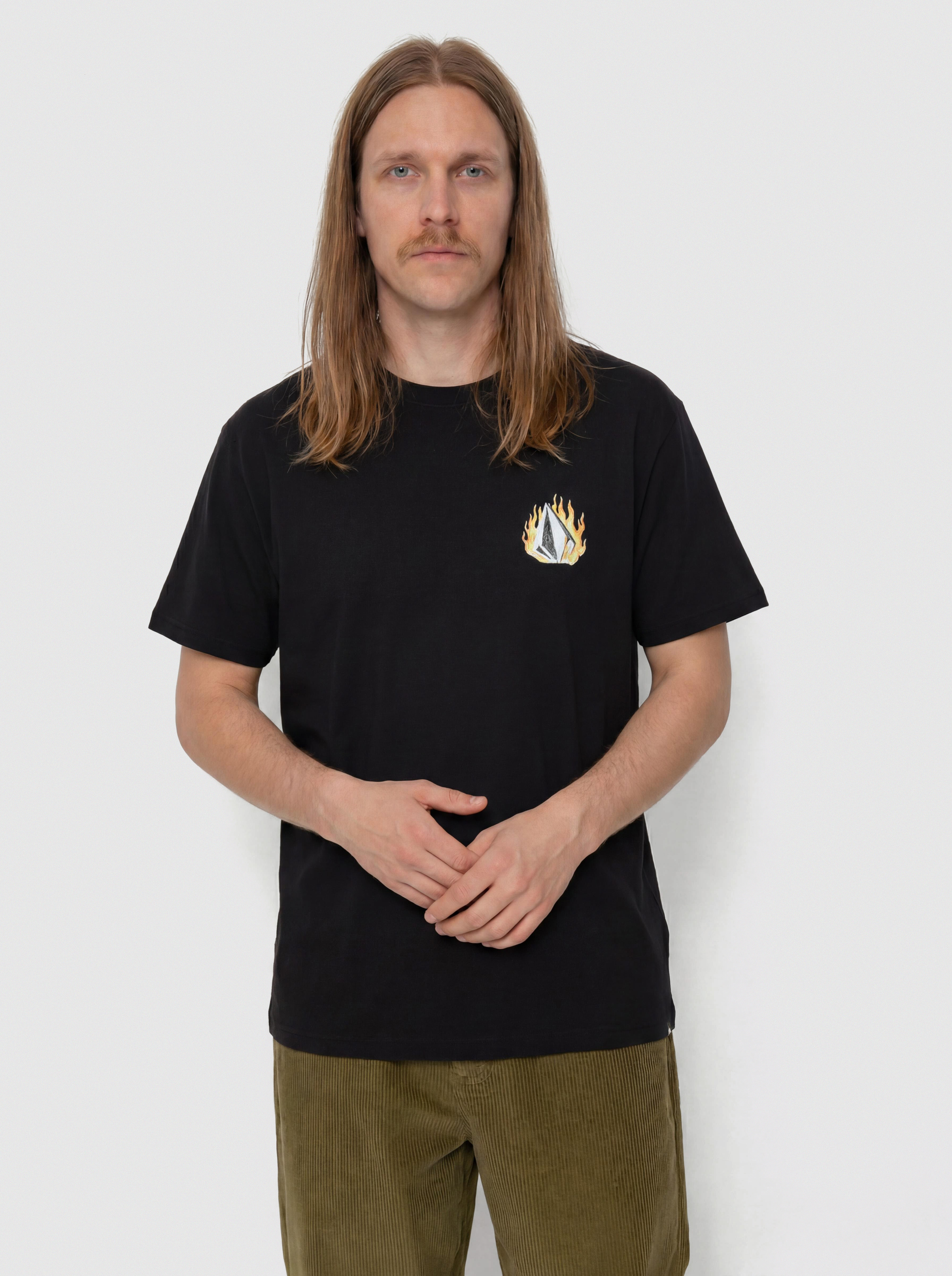 Tričko Volcom Double Fantasy Lse (black)