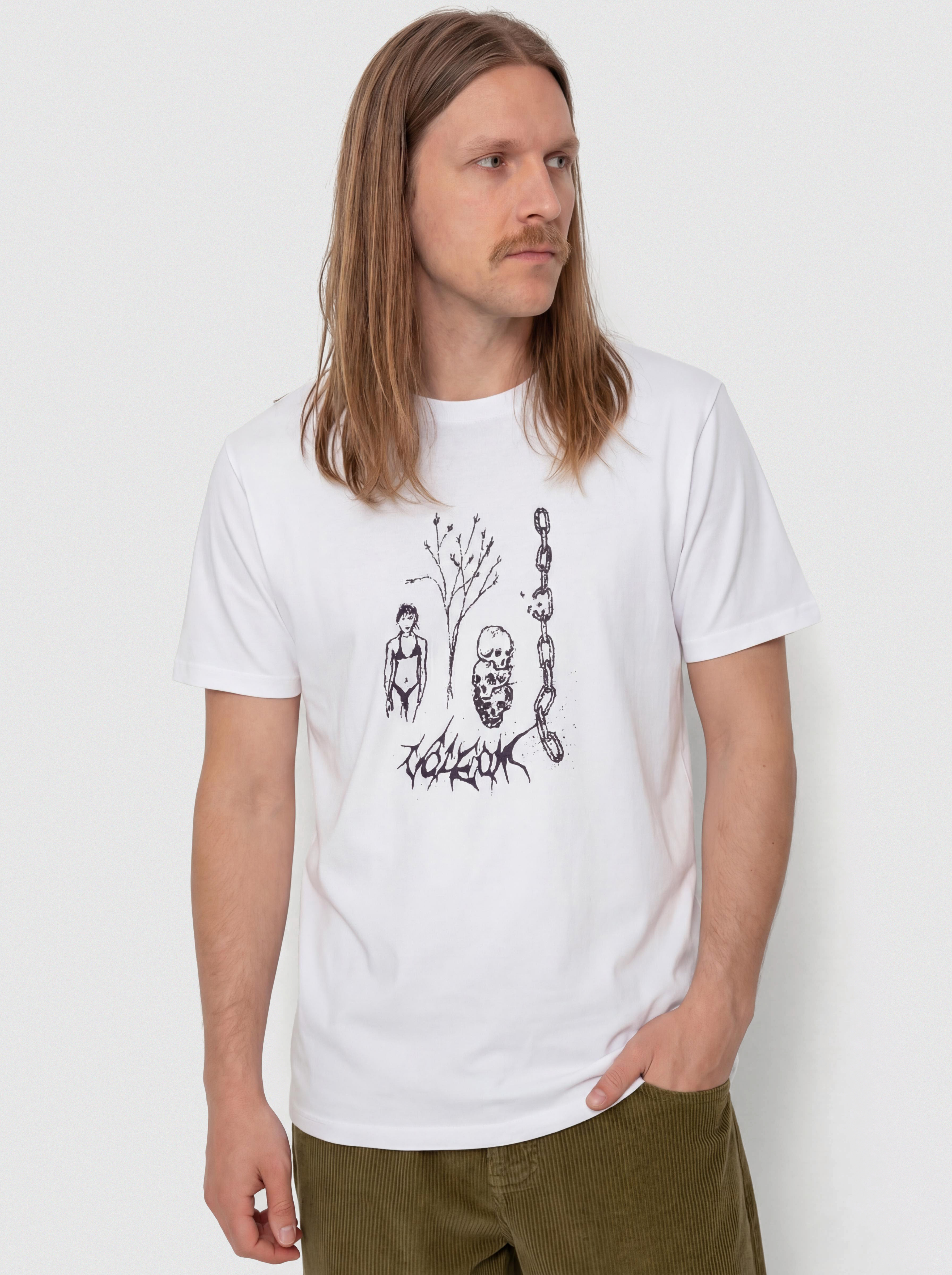 Tričko Volcom Poetic Dess Lse (white)