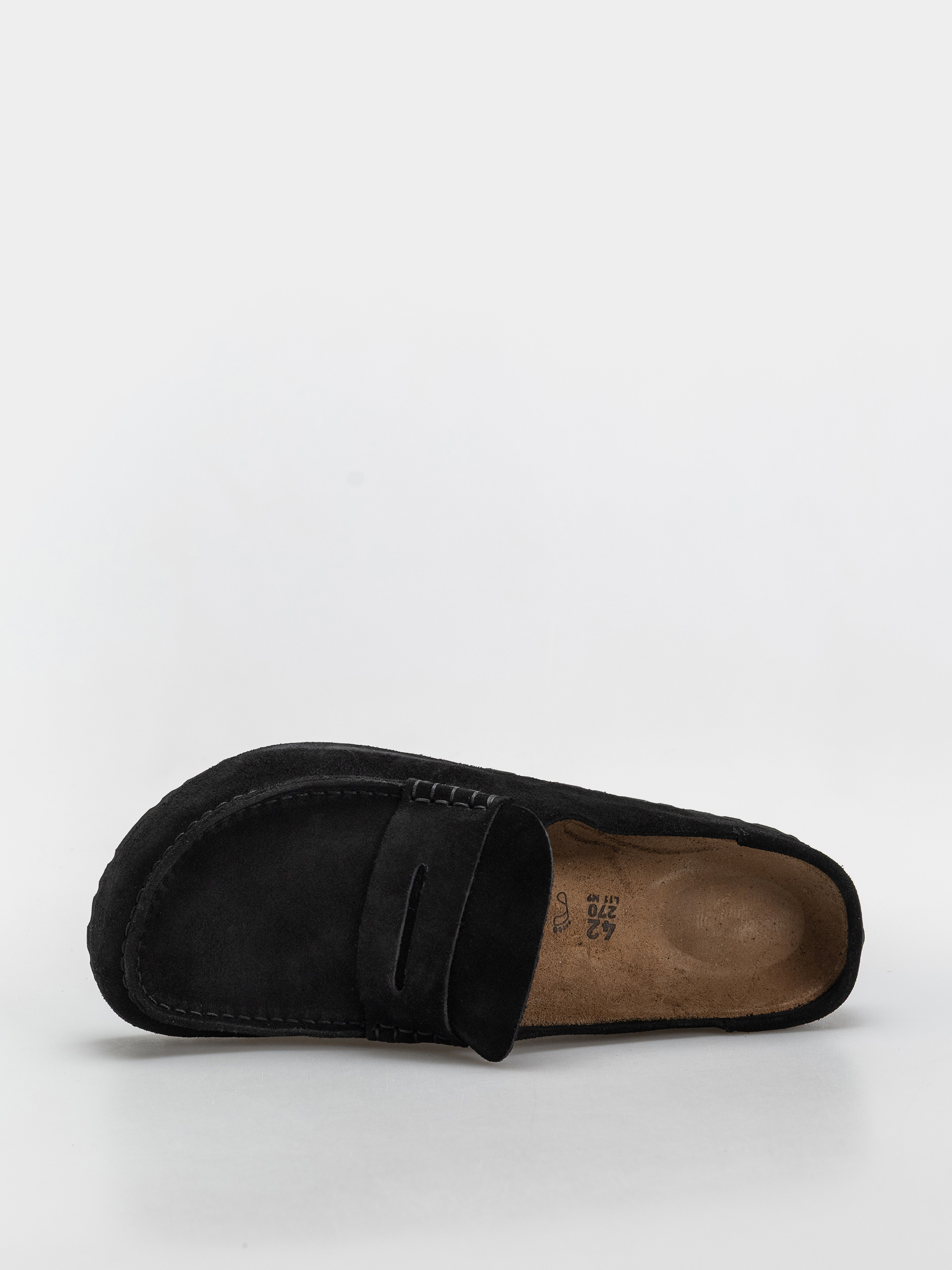Plážovky Birkenstock Naples Wrapped Suede Leather Regular (black)