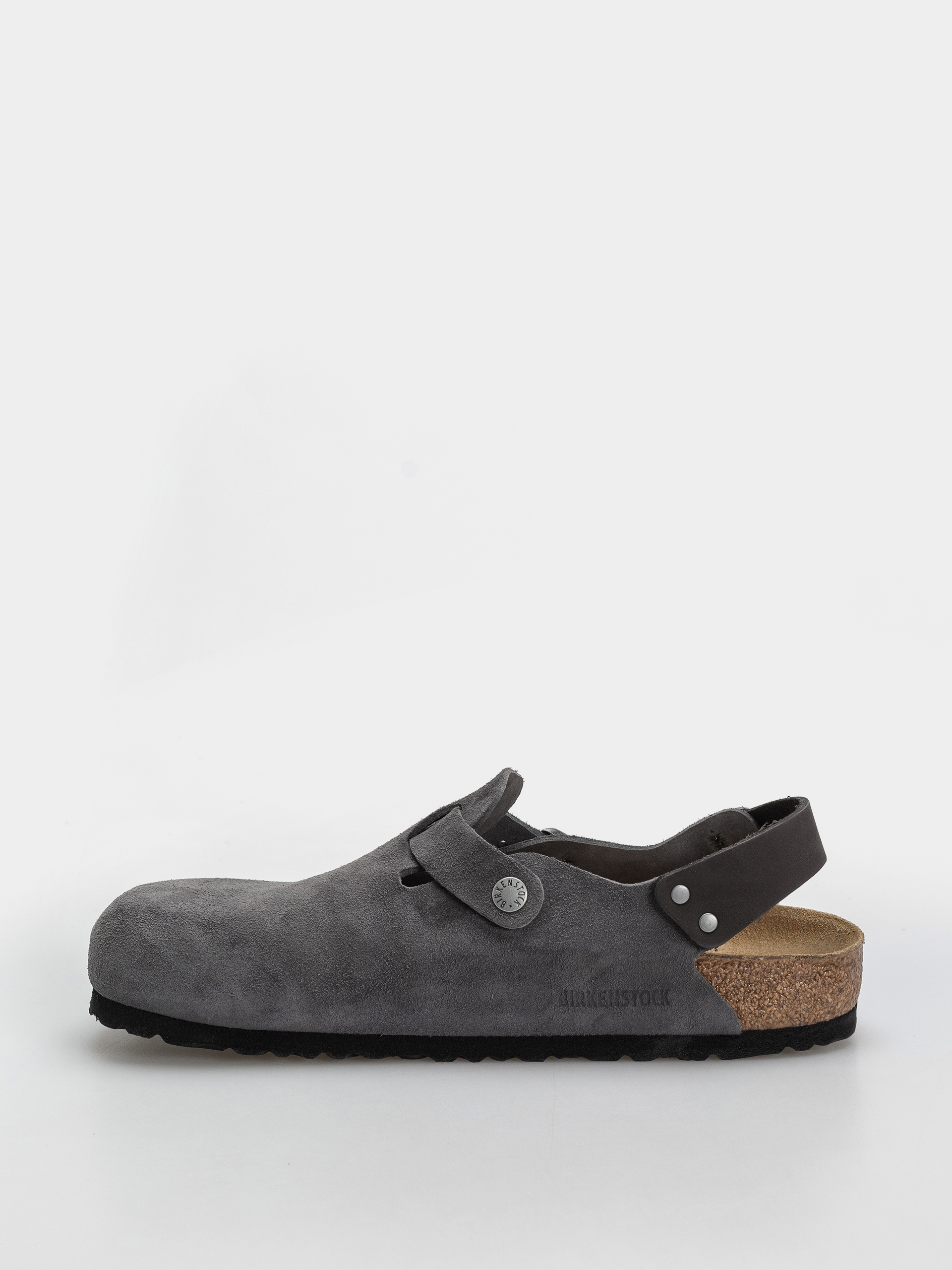 Plážovky Birkenstock Tokio Suede Leather Regular (charcoal)