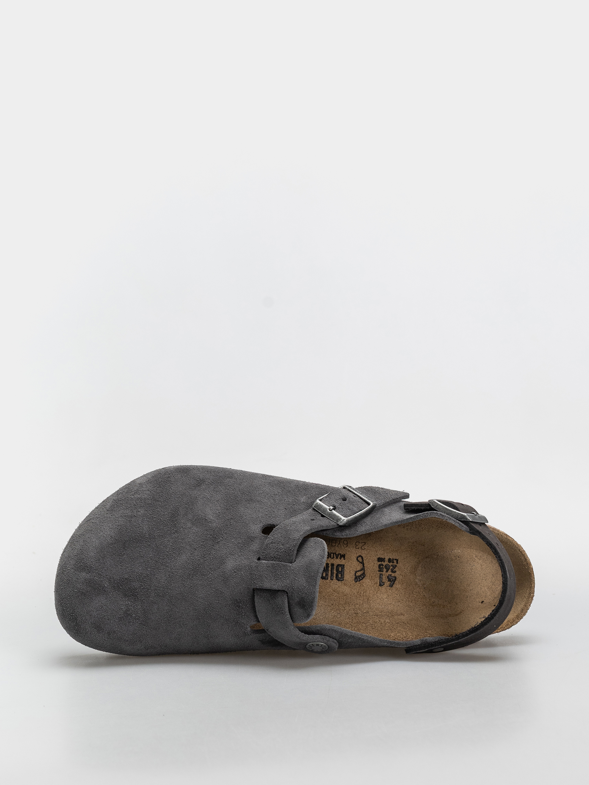 Plážovky Birkenstock Tokio Suede Leather Regular (charcoal)