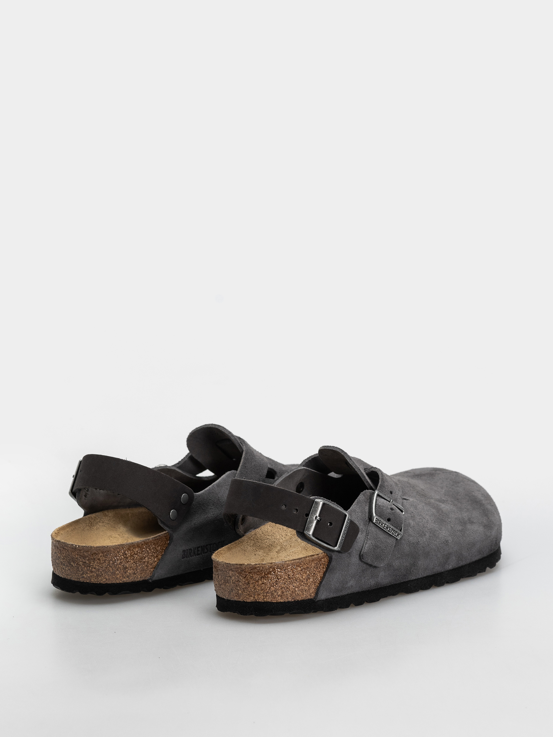 Plážovky Birkenstock Tokio Suede Leather Regular (charcoal)