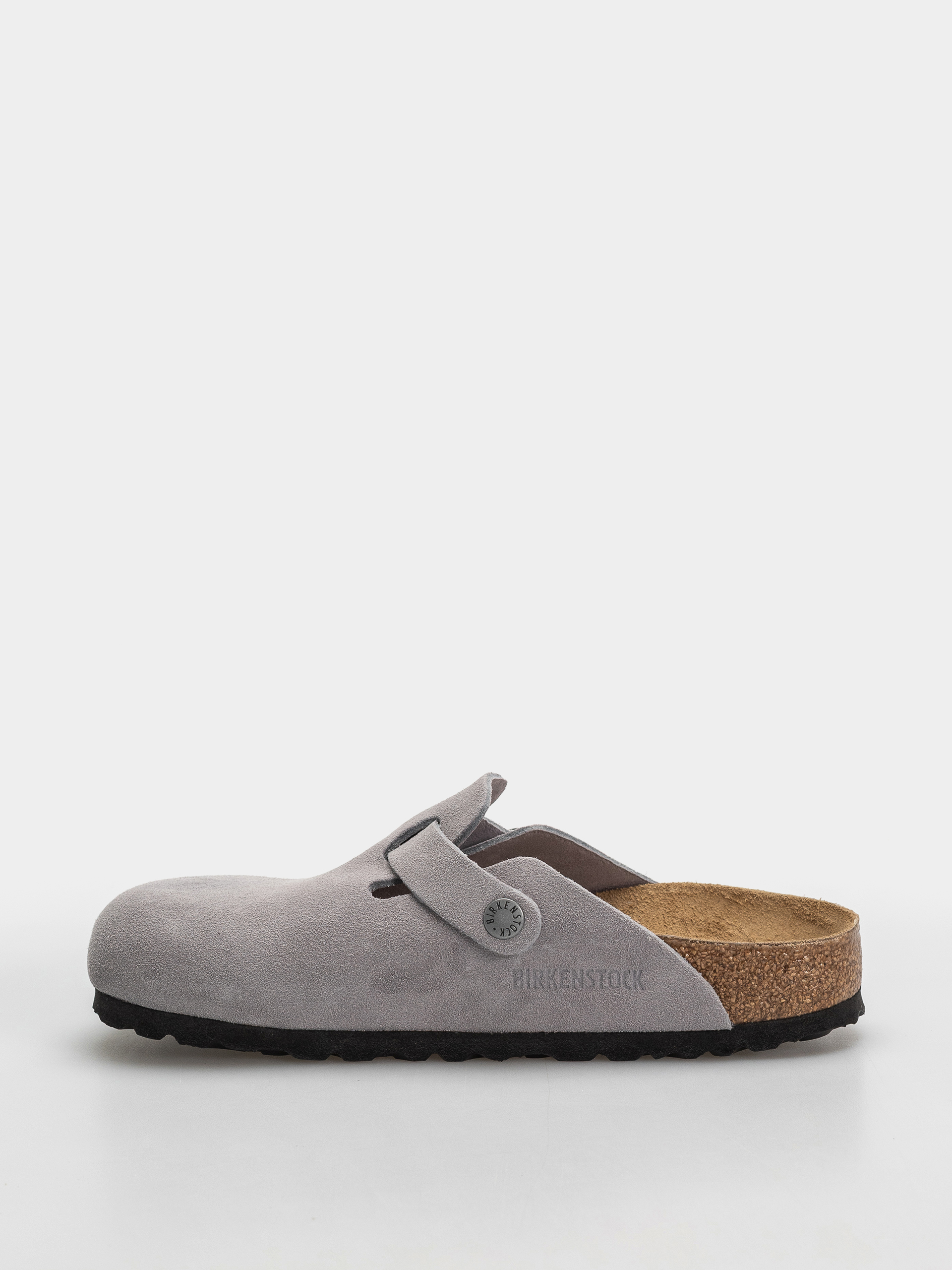 Plážovky Birkenstock Boston Suede Leather Narrow (lavender sky)