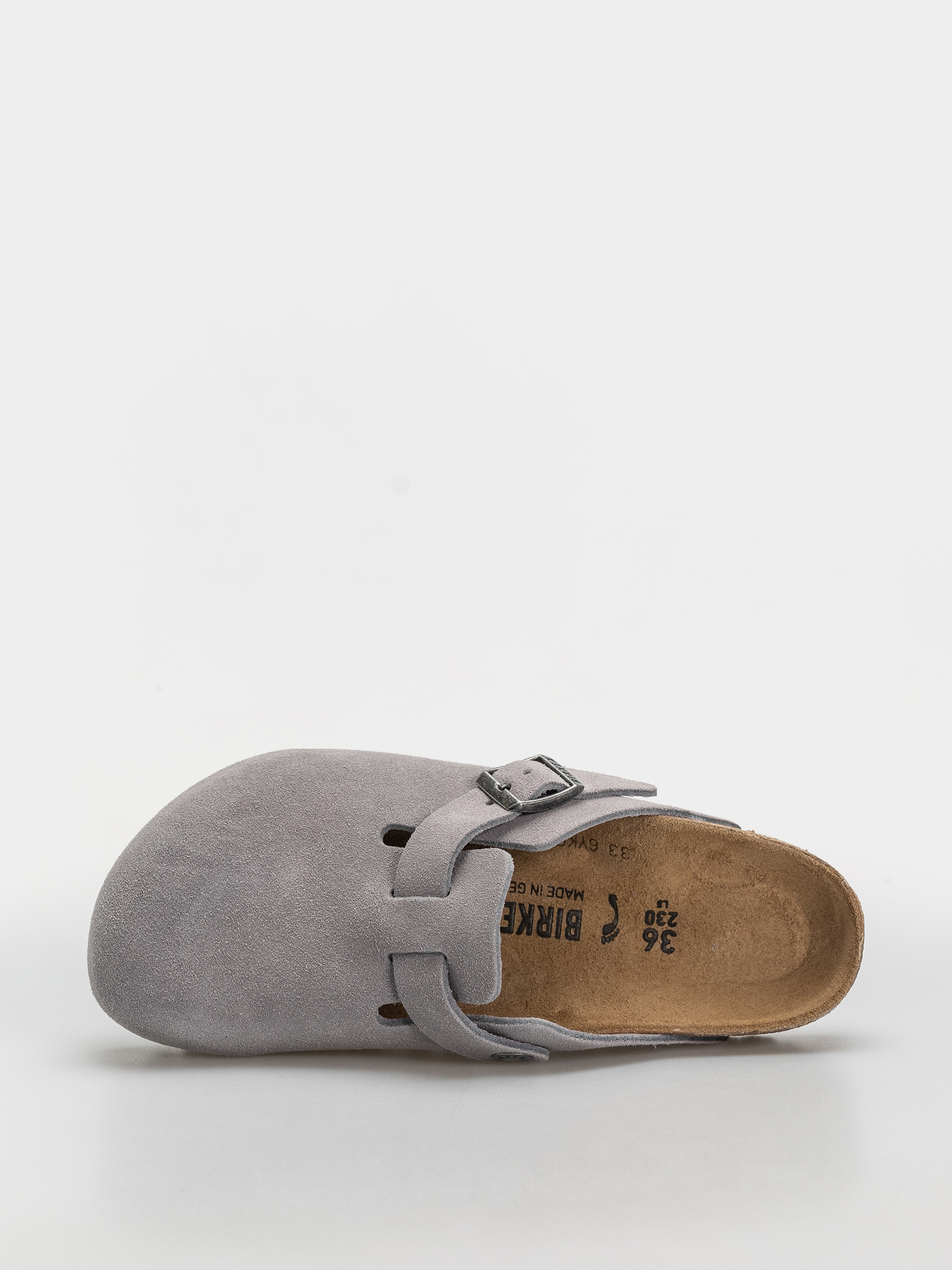 Plážovky Birkenstock Boston Suede Leather Narrow (lavender sky)