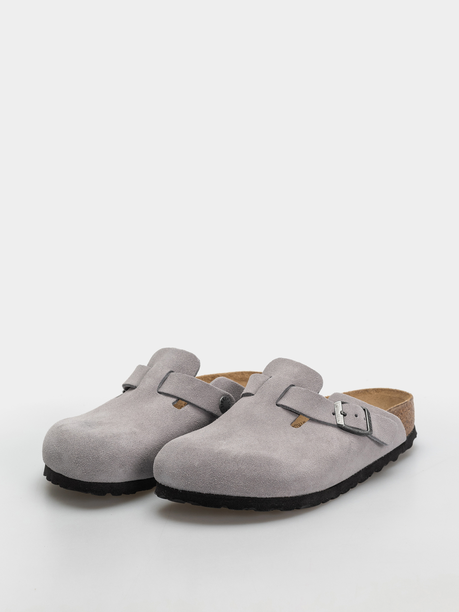 Plážovky Birkenstock Boston Suede Leather Narrow (lavender sky)