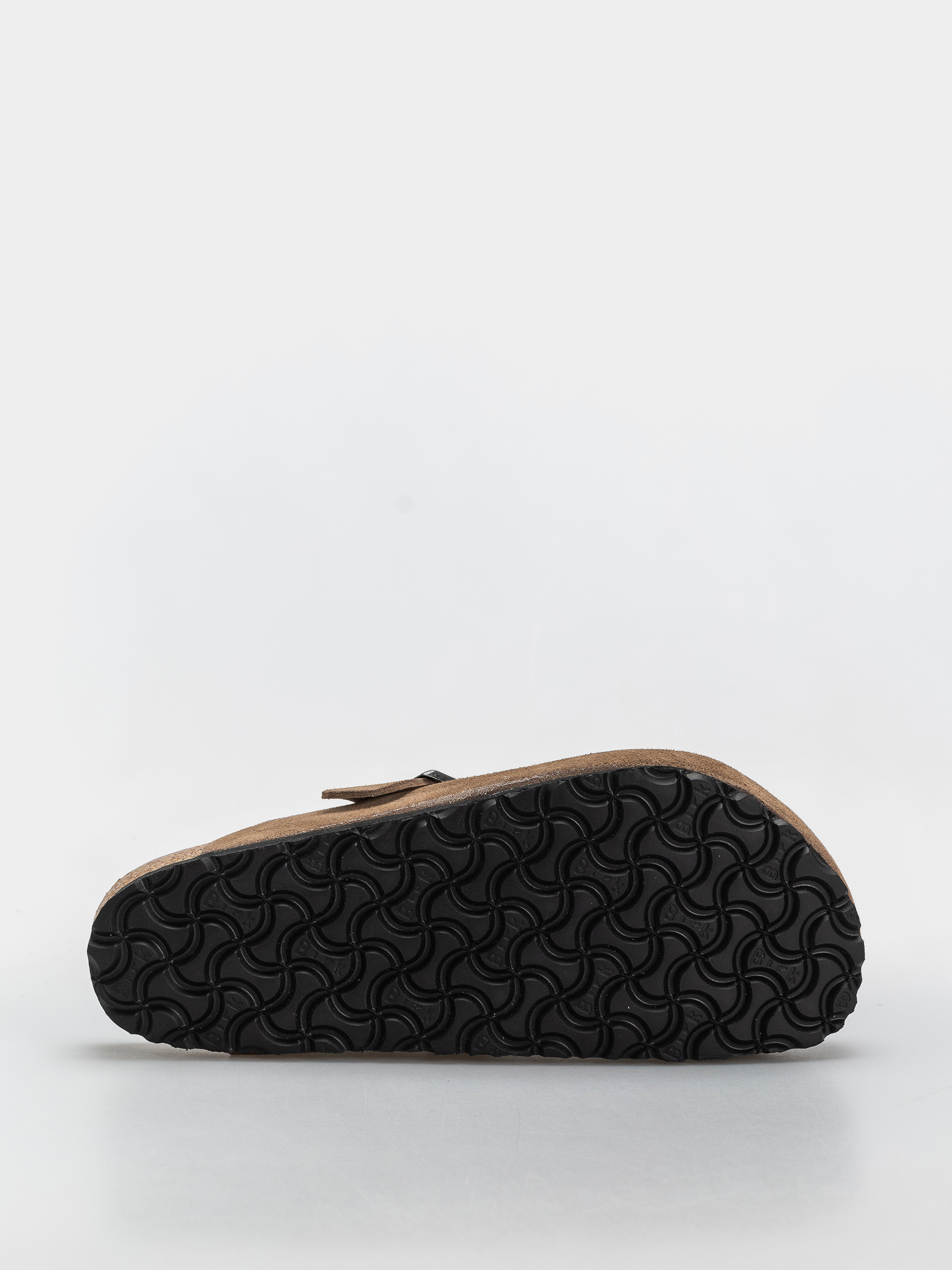 Plážovky Birkenstock Boston Suede Leather Regular (dark tea)
