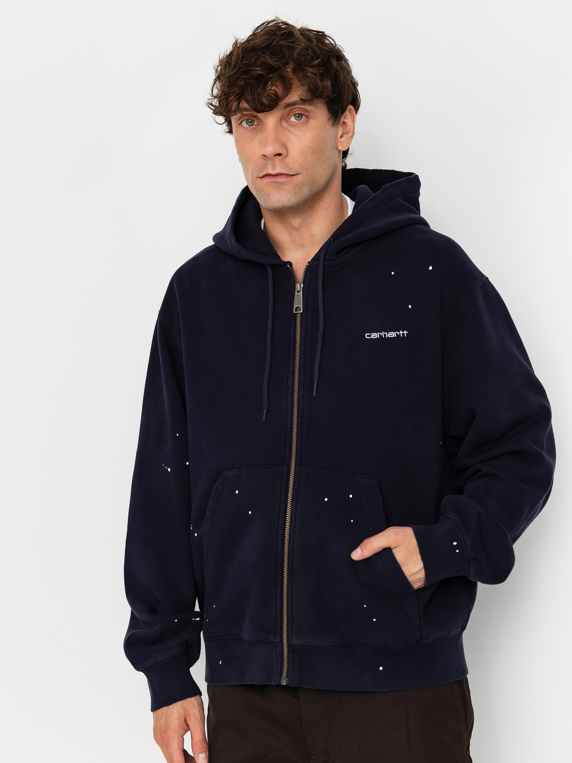 Mikina s kapucí Carhartt WIP Painter ZHD (dark navy)