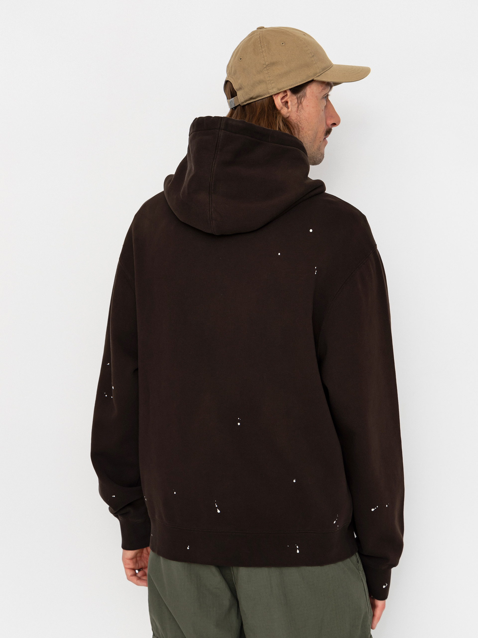 Mikina s kapucí Carhartt WIP Painter ZHD (tobacco)