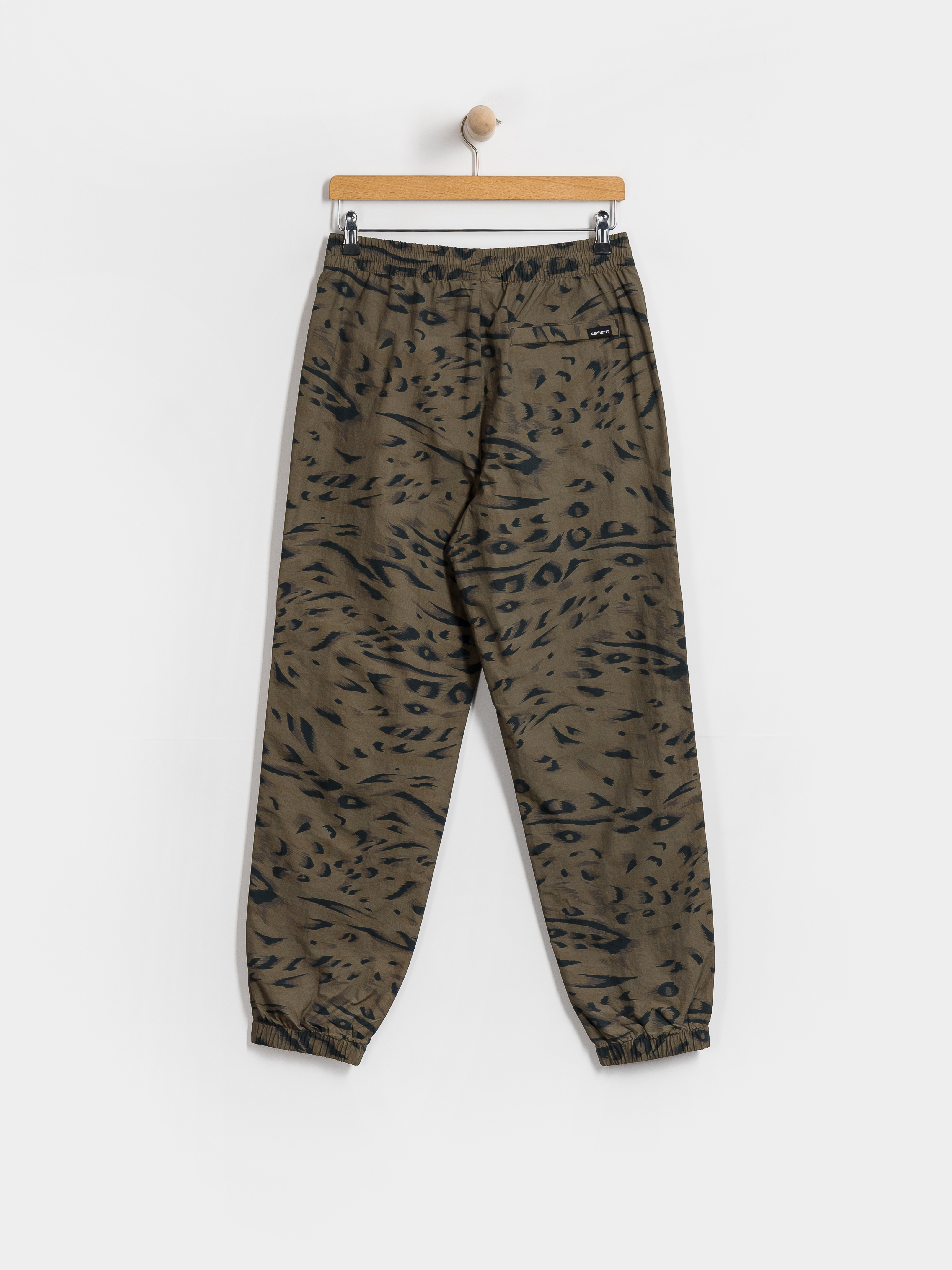 Kalhoty Carhartt WIP Travon Wmn (duck feather print cypress/black)
