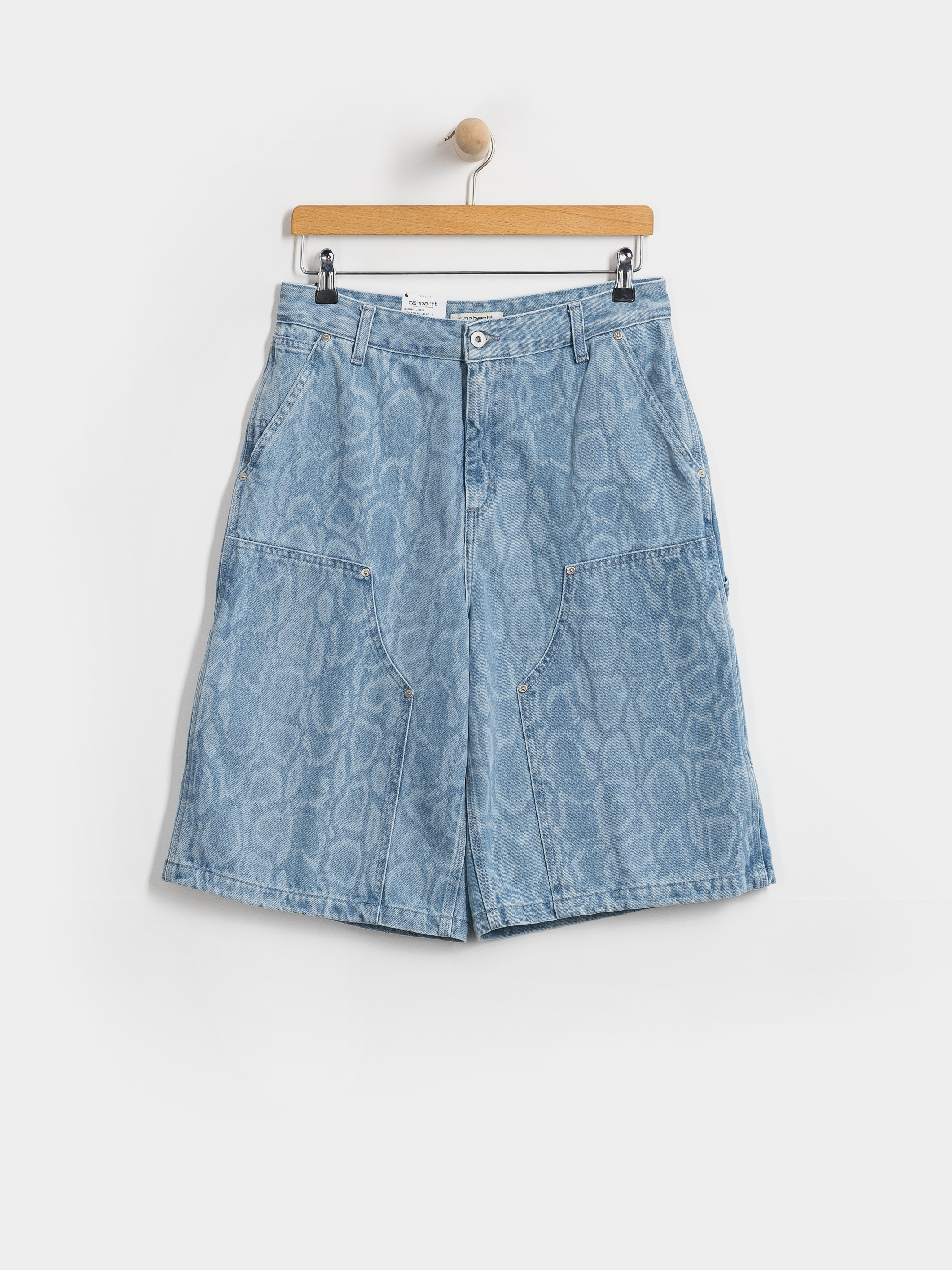 Kraťasy Carhartt WIP Snake Nixon Double Knee Wmn (snake camo blue)