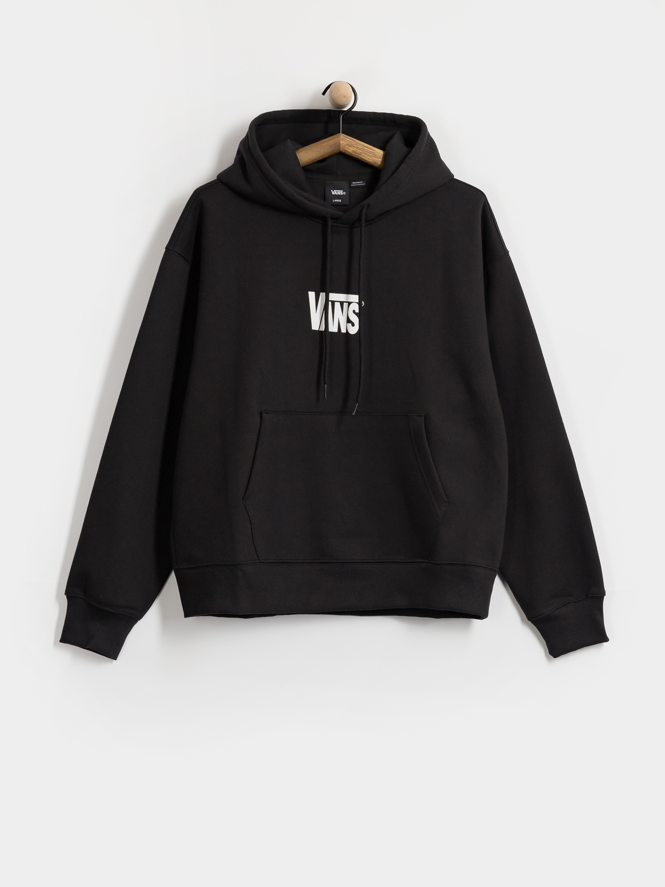 Mikina s kapucí Vans Stretch Logo HD (black/white)
