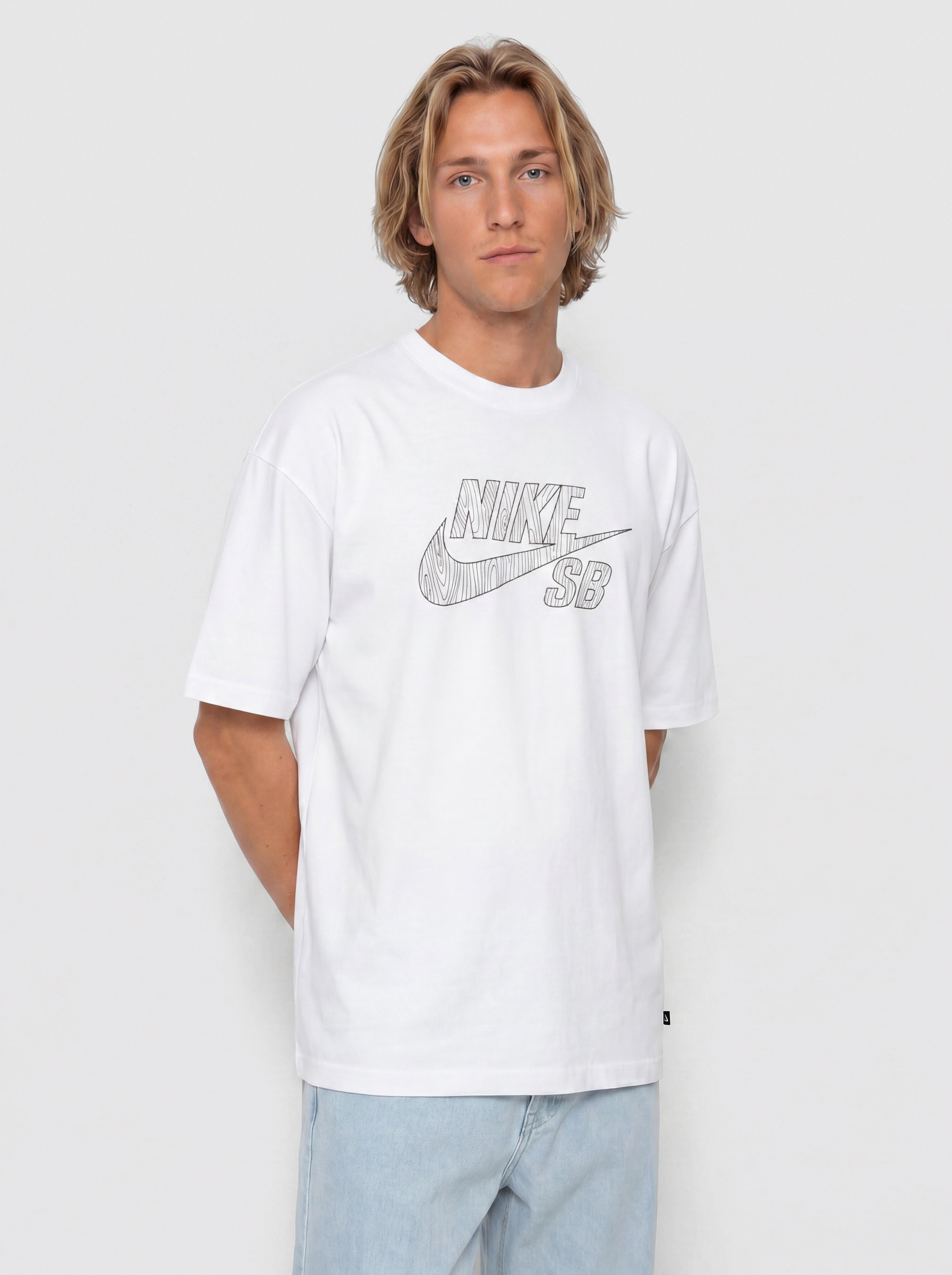 Tričko Nike SB Logo SB (white/black)
