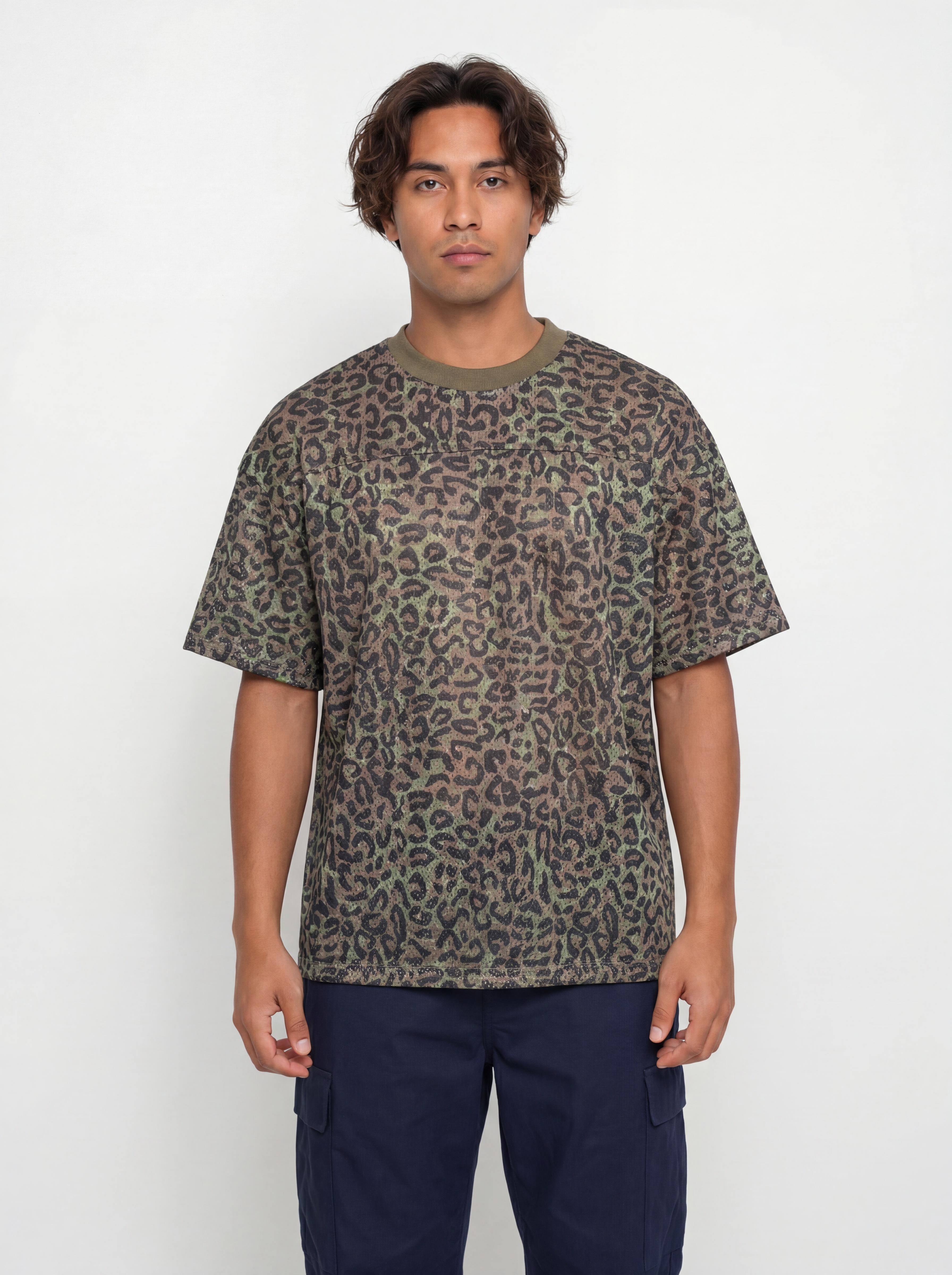 Tričko Wasted Paris Cheetah Mesh Boxy