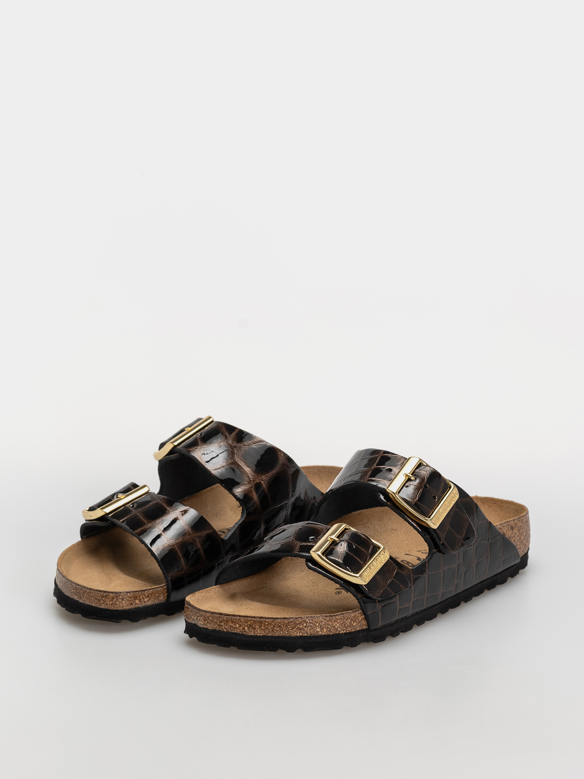 Plážovky Birkenstock Arizona Leather Narrow Wmn (emboss leather black)