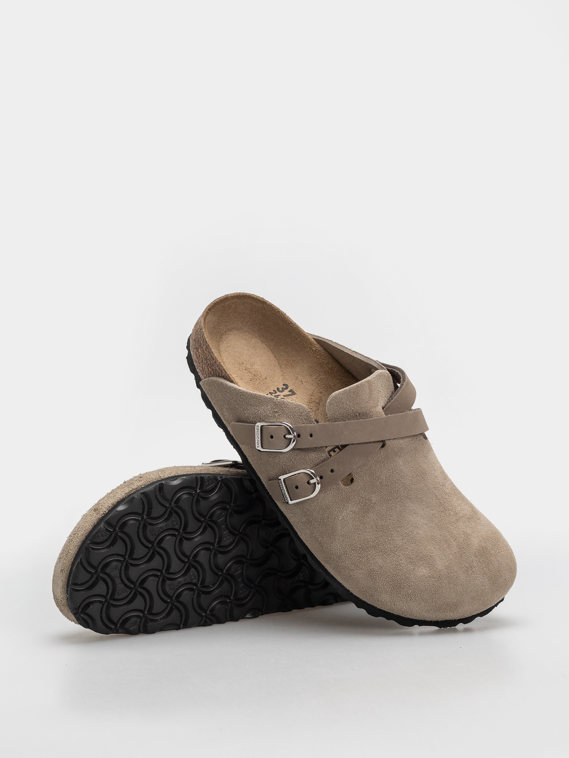 Plážovky Birkenstock Blair Suede Leather Narrow Wmn (taupe)