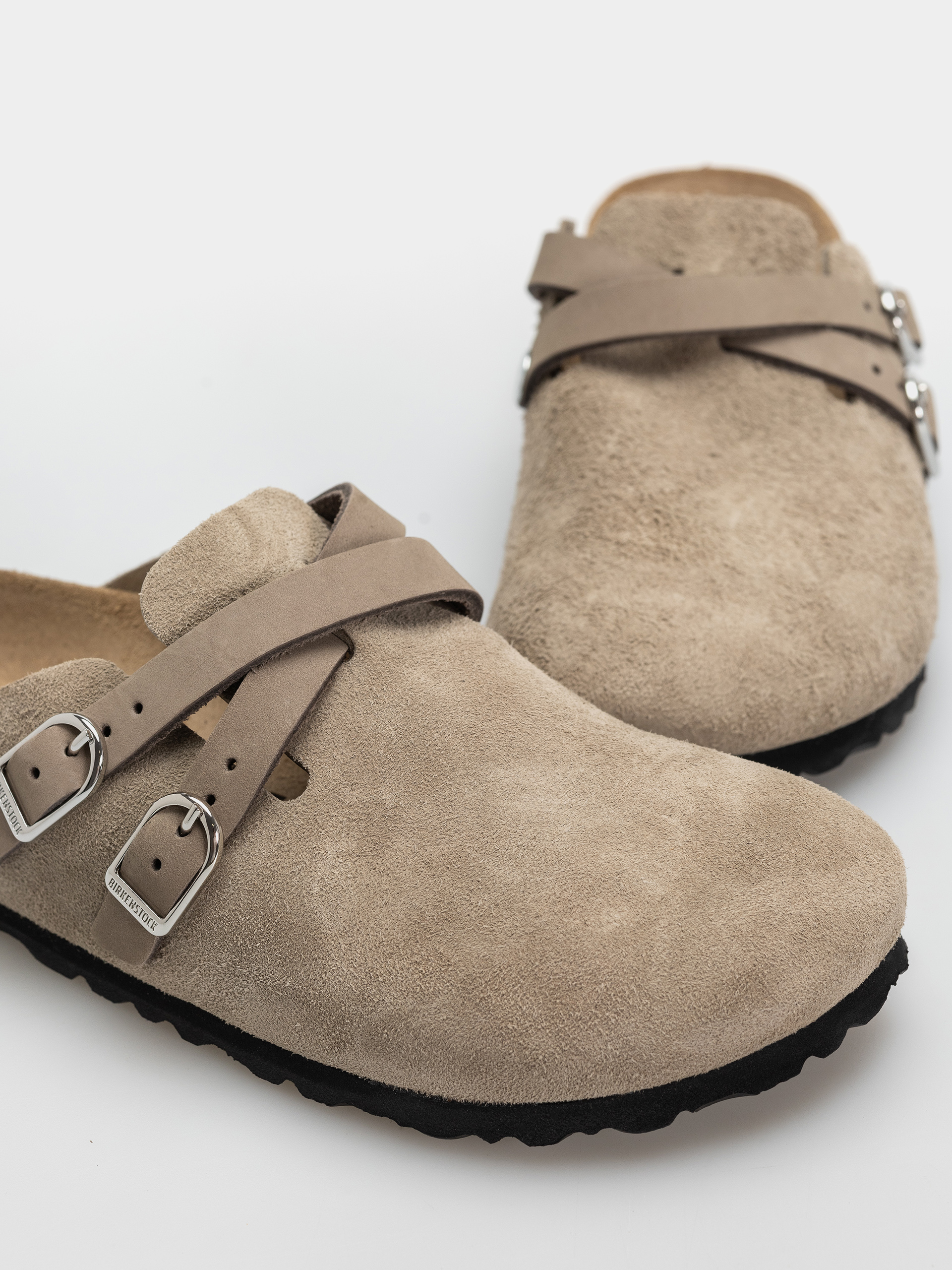 Plážovky Birkenstock Blair Suede Leather Narrow Wmn (taupe)