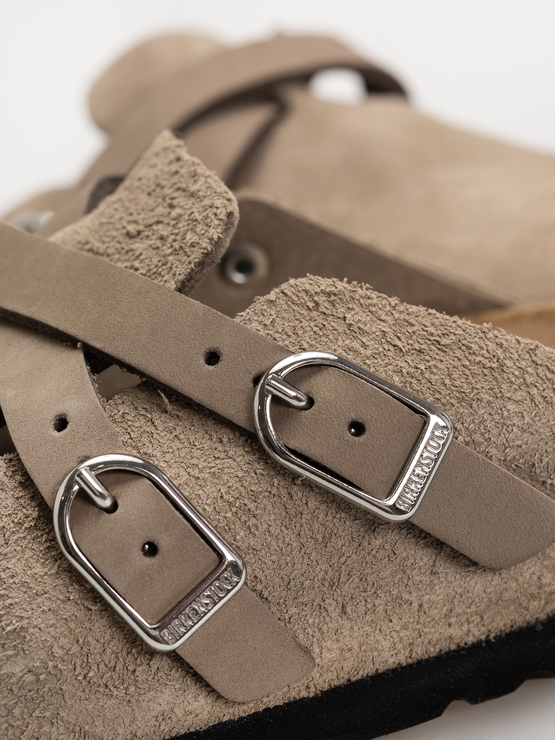 Plážovky Birkenstock Blair Suede Leather Narrow Wmn (taupe)