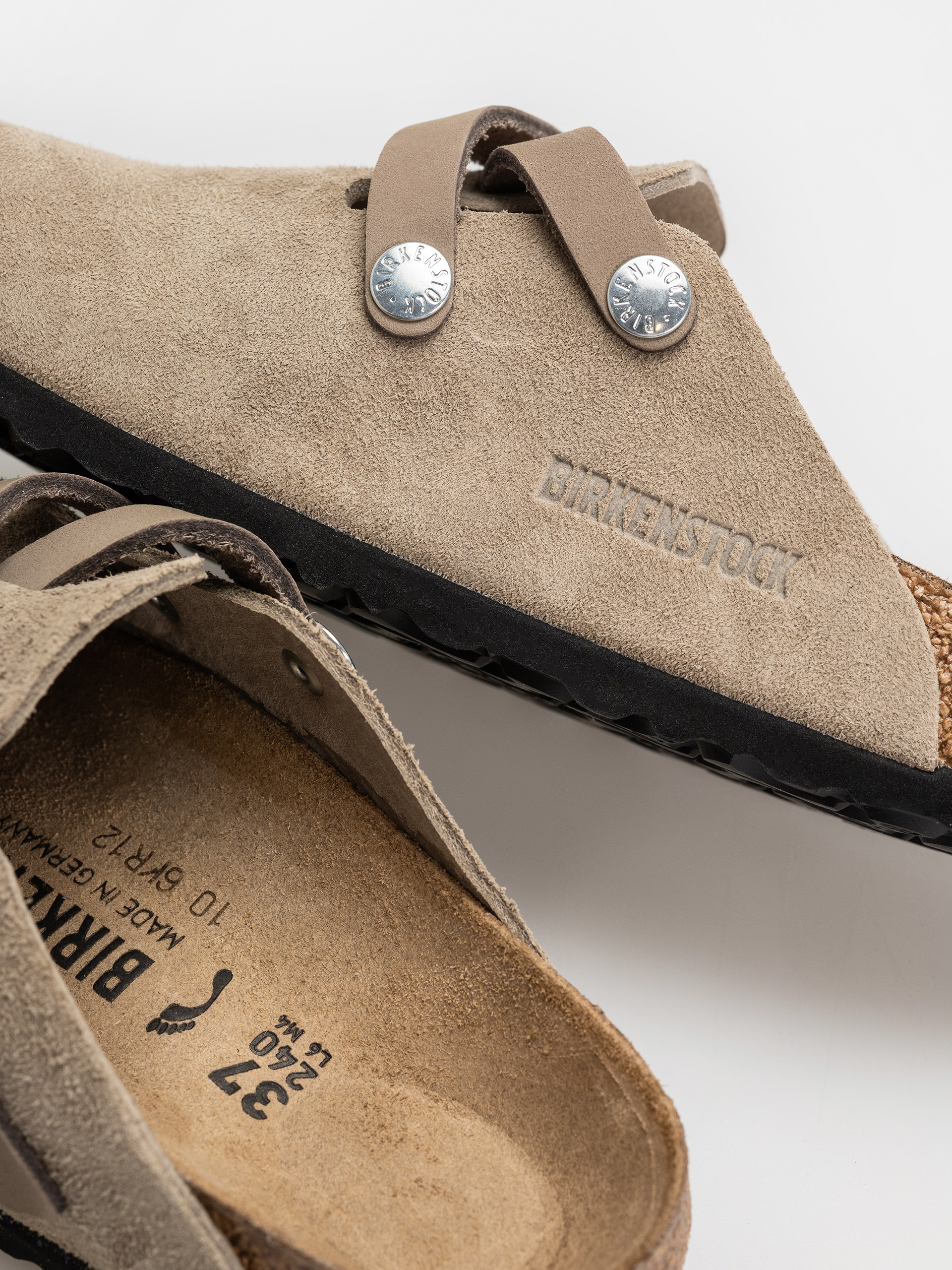 Plážovky Birkenstock Blair Suede Leather Narrow Wmn (taupe)
