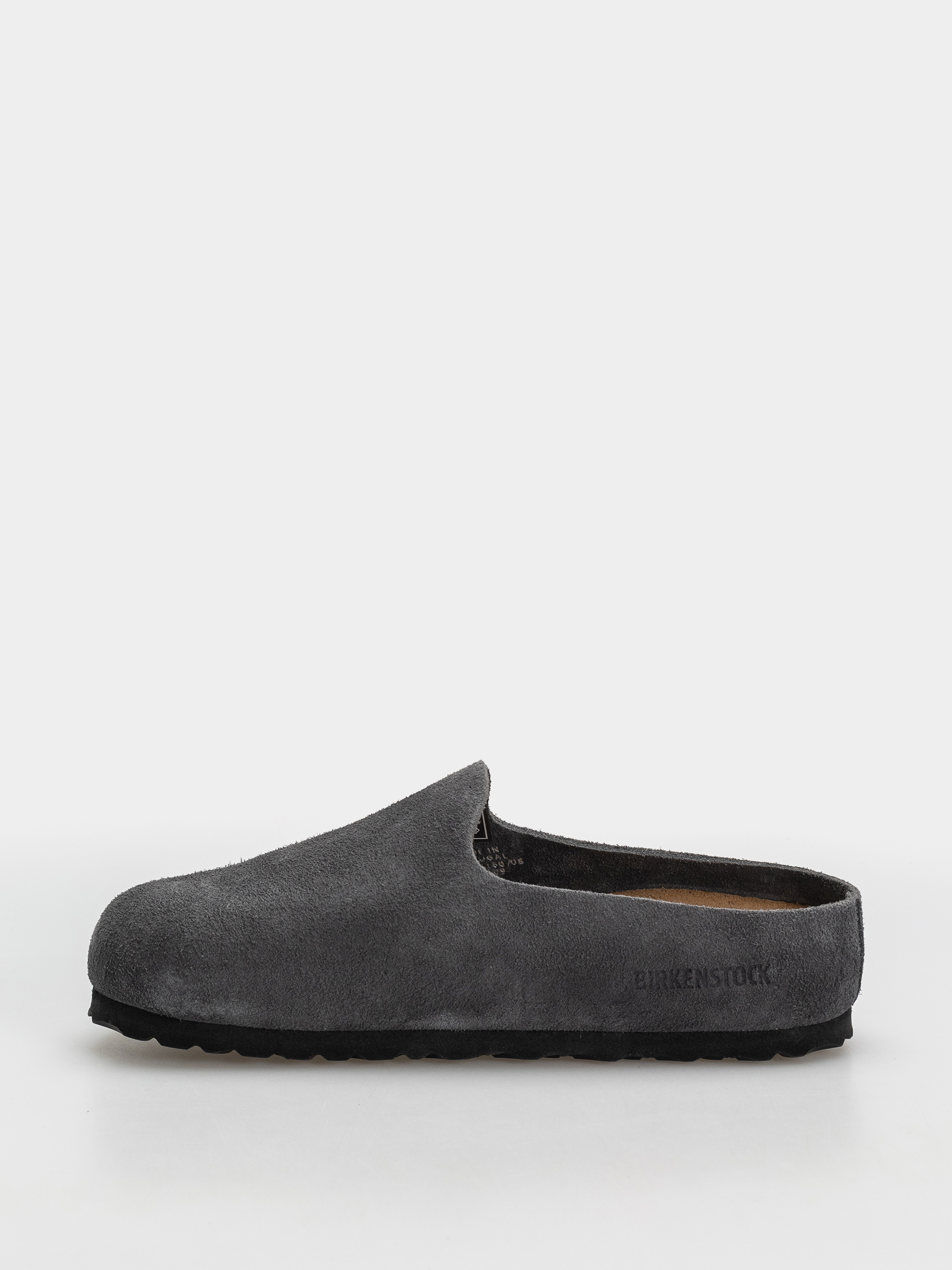 Plážovky Birkenstock Amsterdam Wrapped Suede Leather Narrow (charcoal)
