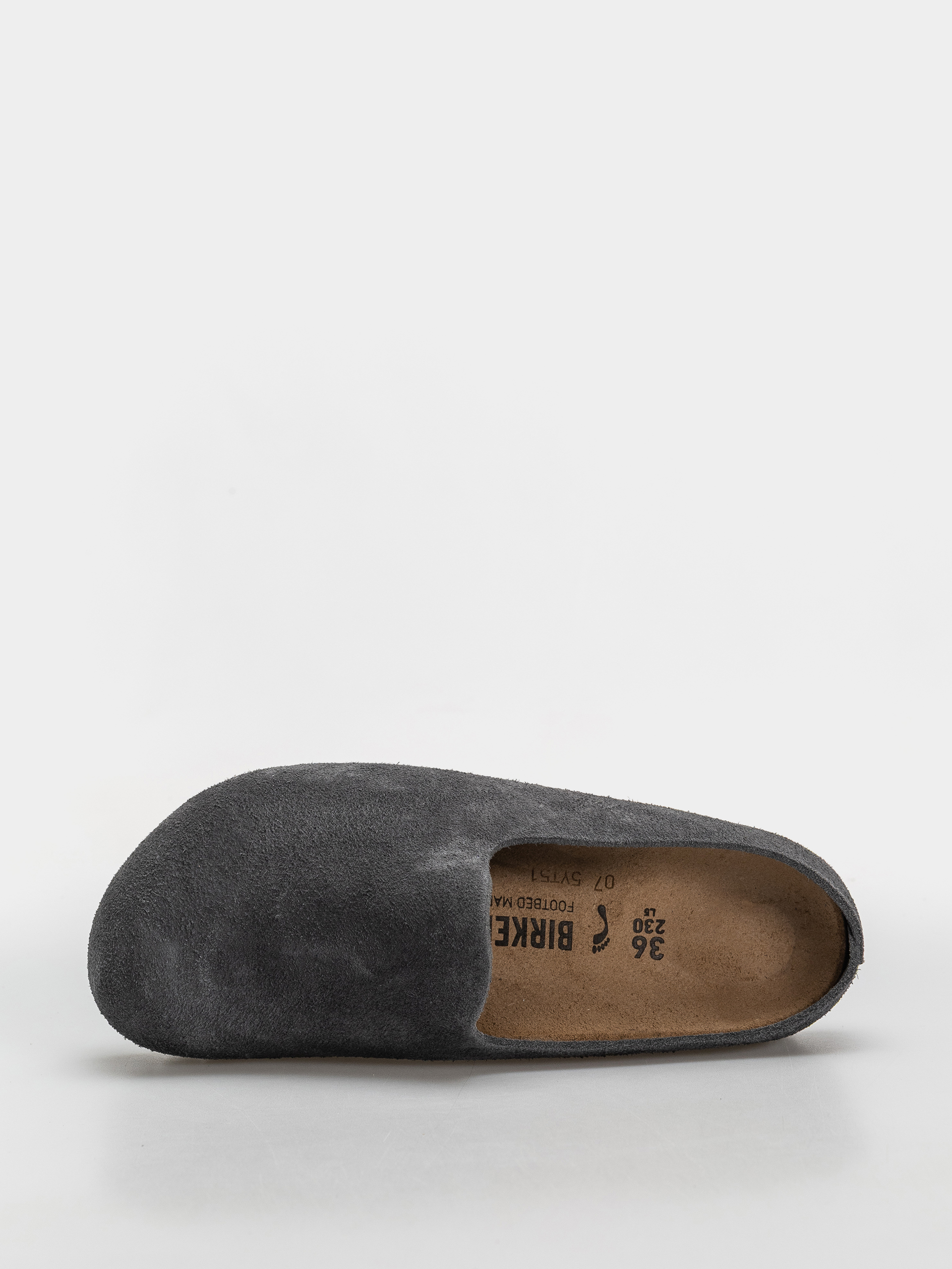 Plážovky Birkenstock Amsterdam Wrapped Suede Leather Narrow (charcoal)