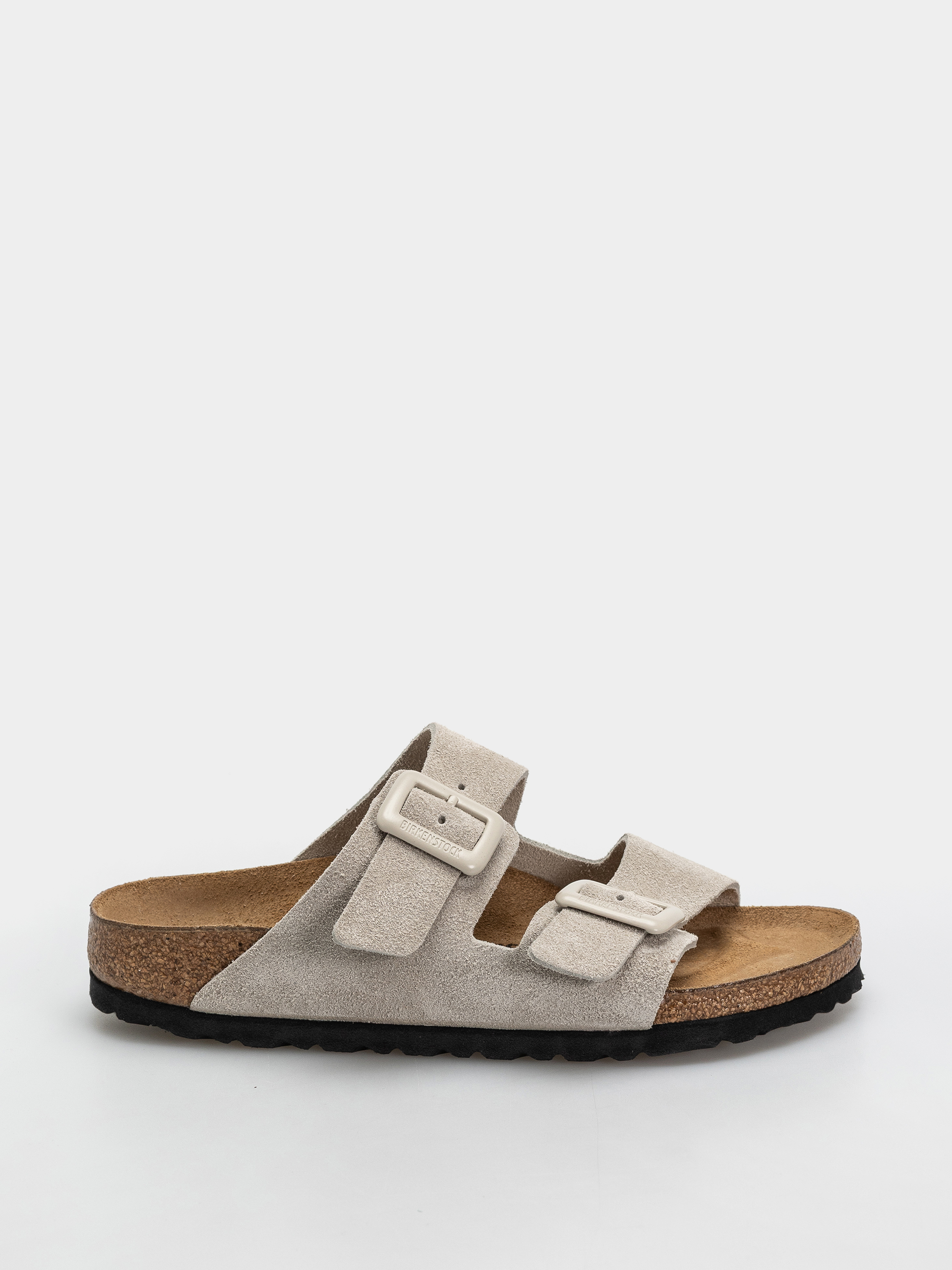 Plu00e1u017eovky Birkenstock Arizona Suede Leather Cushion Buckle Narrow Wmn (oyster)