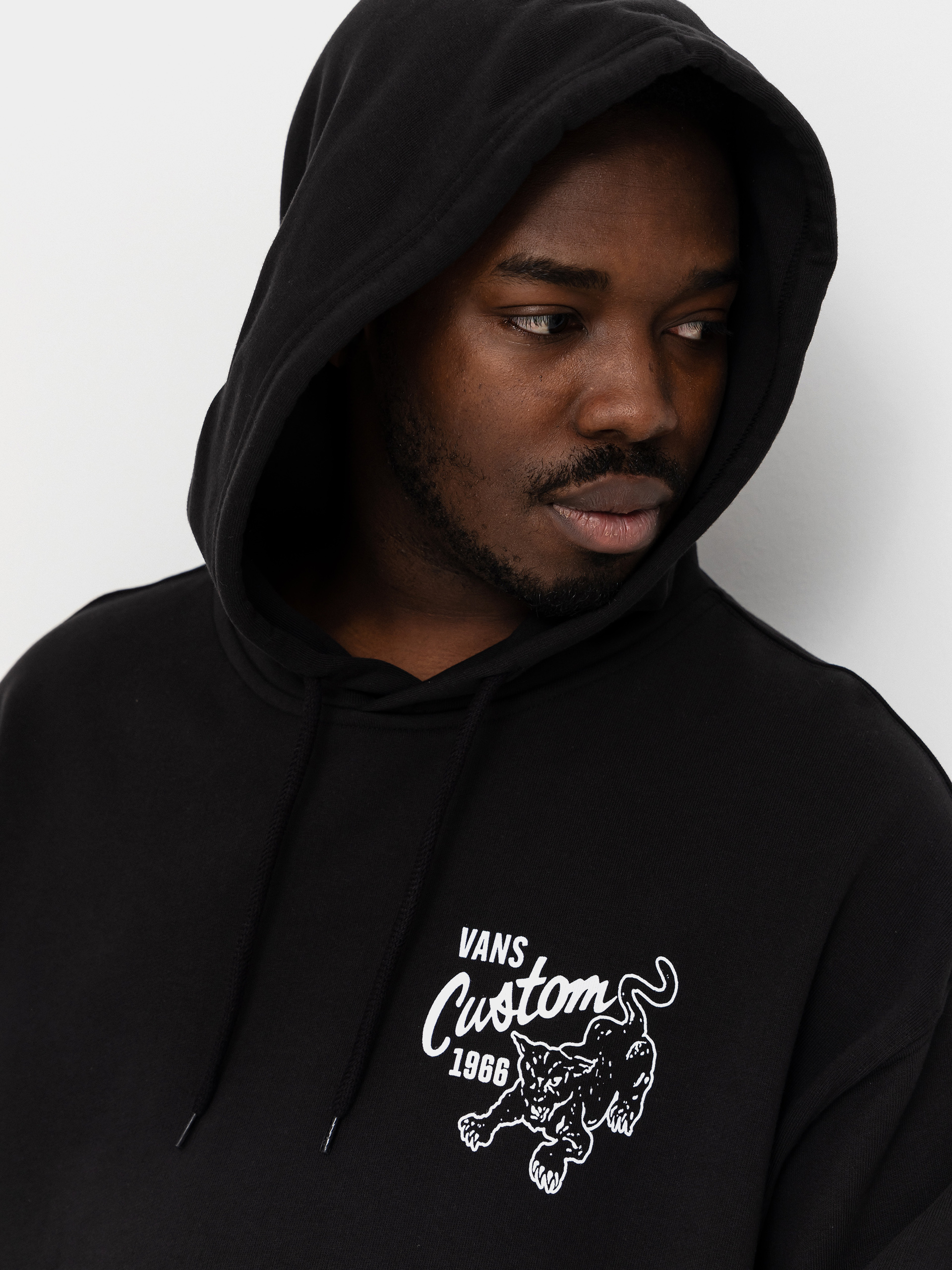 Mikina s kapucí Vans Custom Cat HD (black)