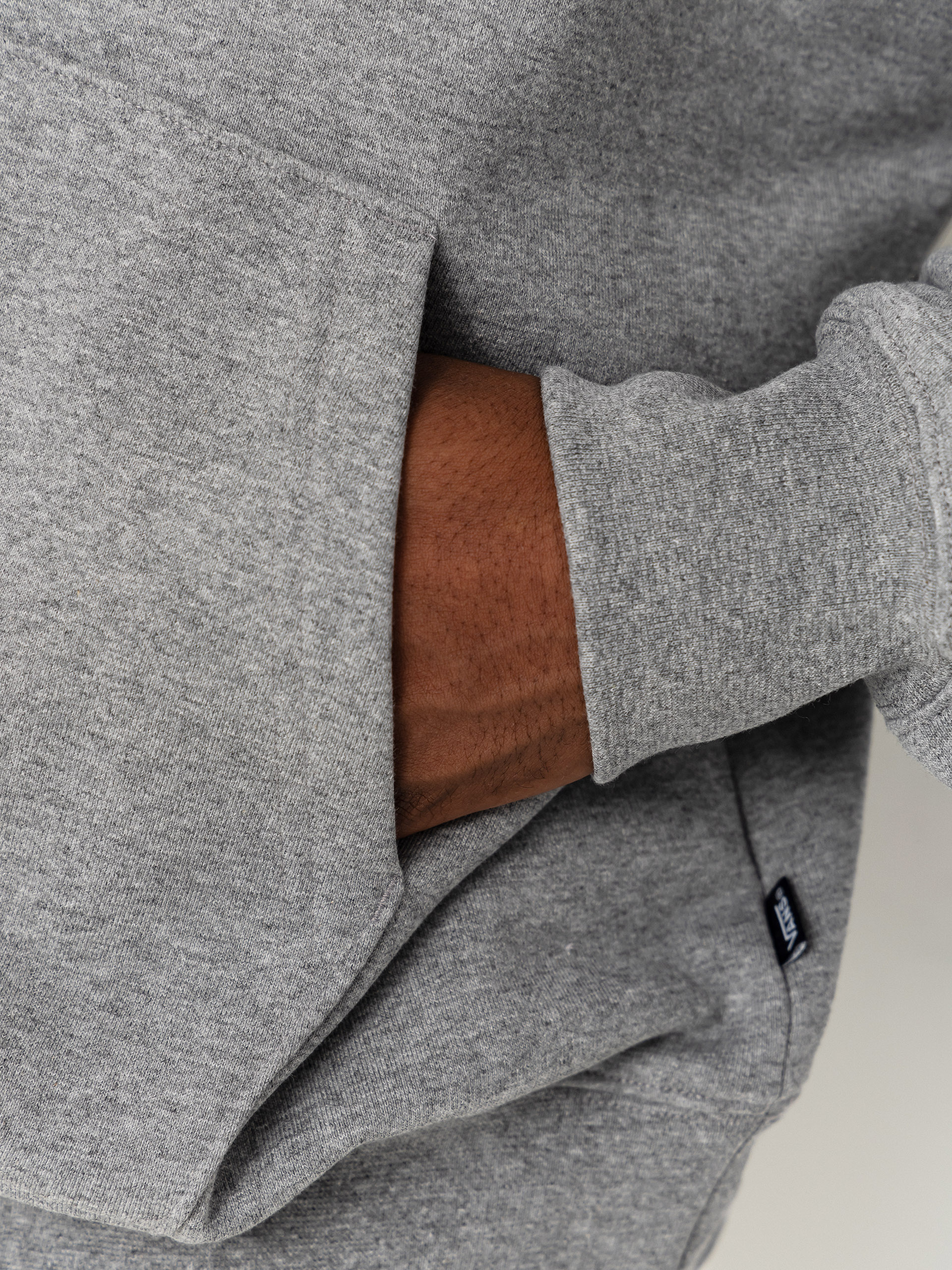 Mikina s kapucí Vans Left Chest II HD (cement heather)