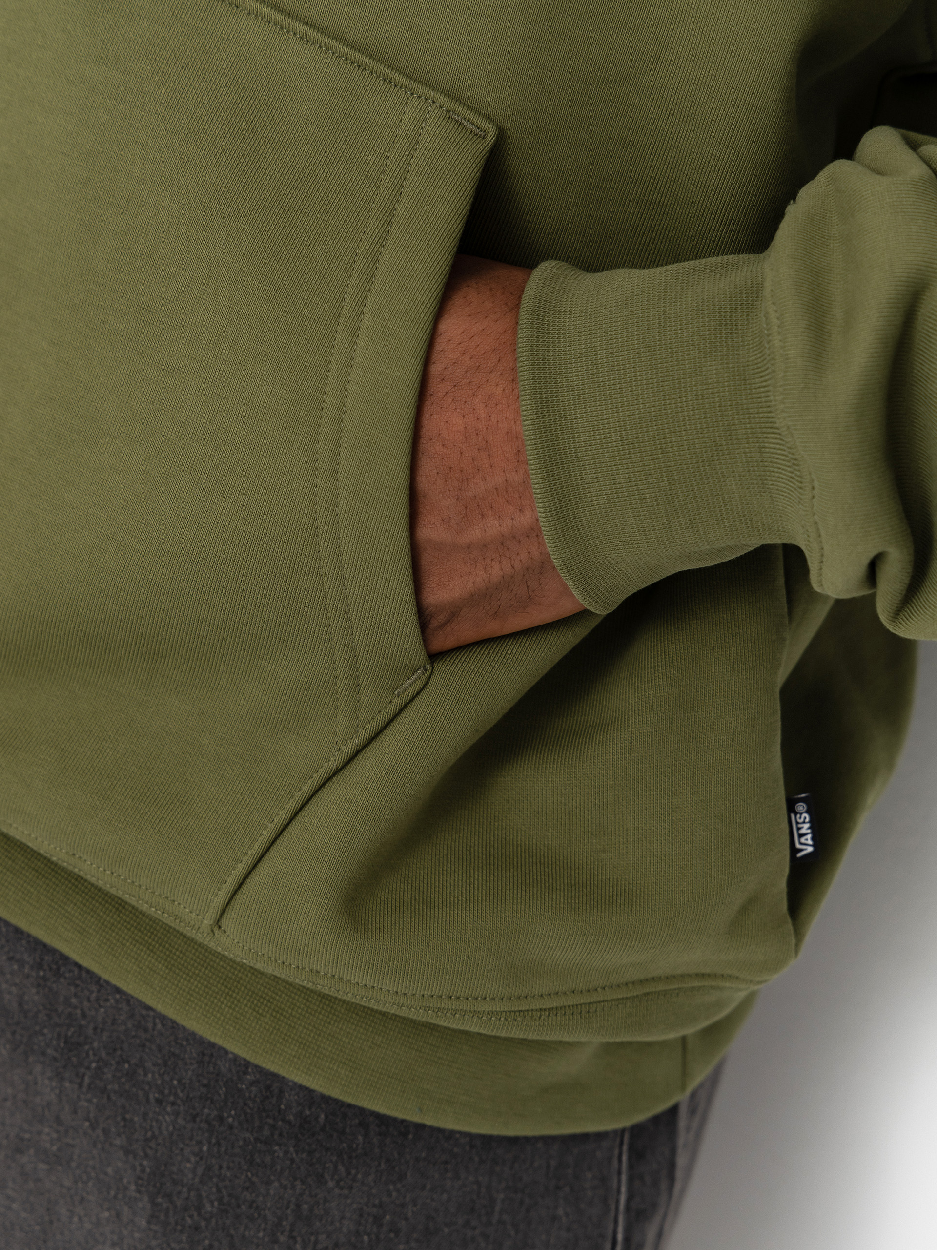 Mikina s kapucí Vans Left Chest II HD (green balsam)