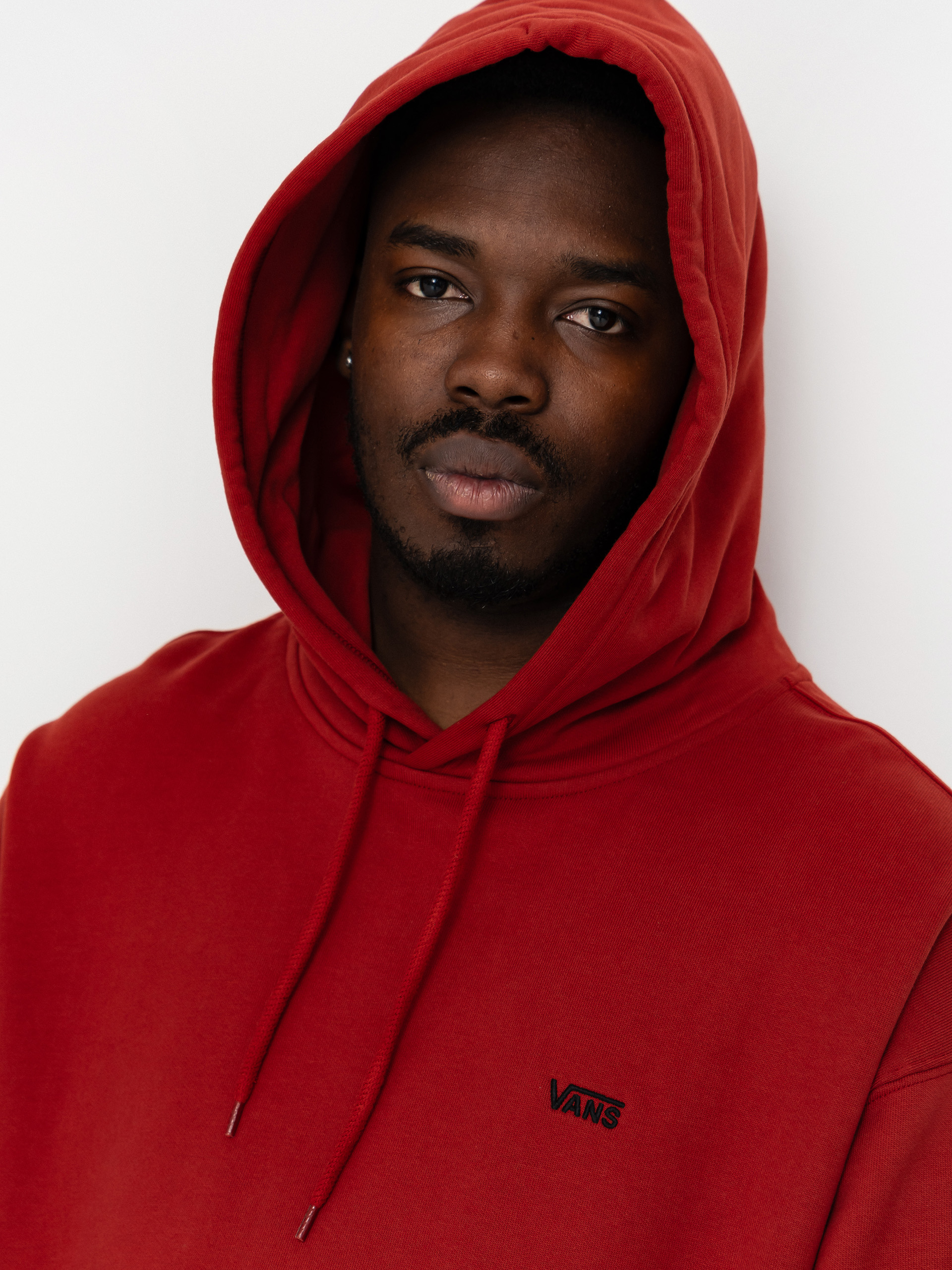 Mikina s kapucí Vans Left Chest II HD (poppy ember)