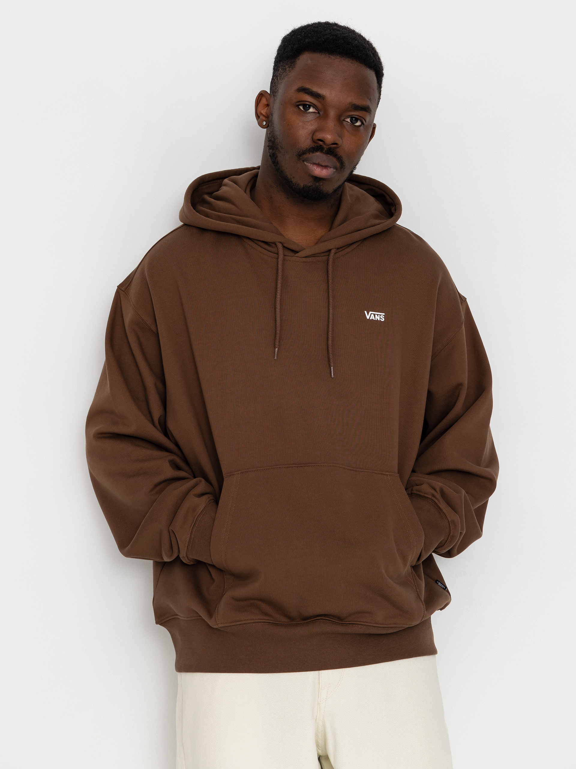 Mikina s kapucí Vans Left Chest HD (vintage cocoa)