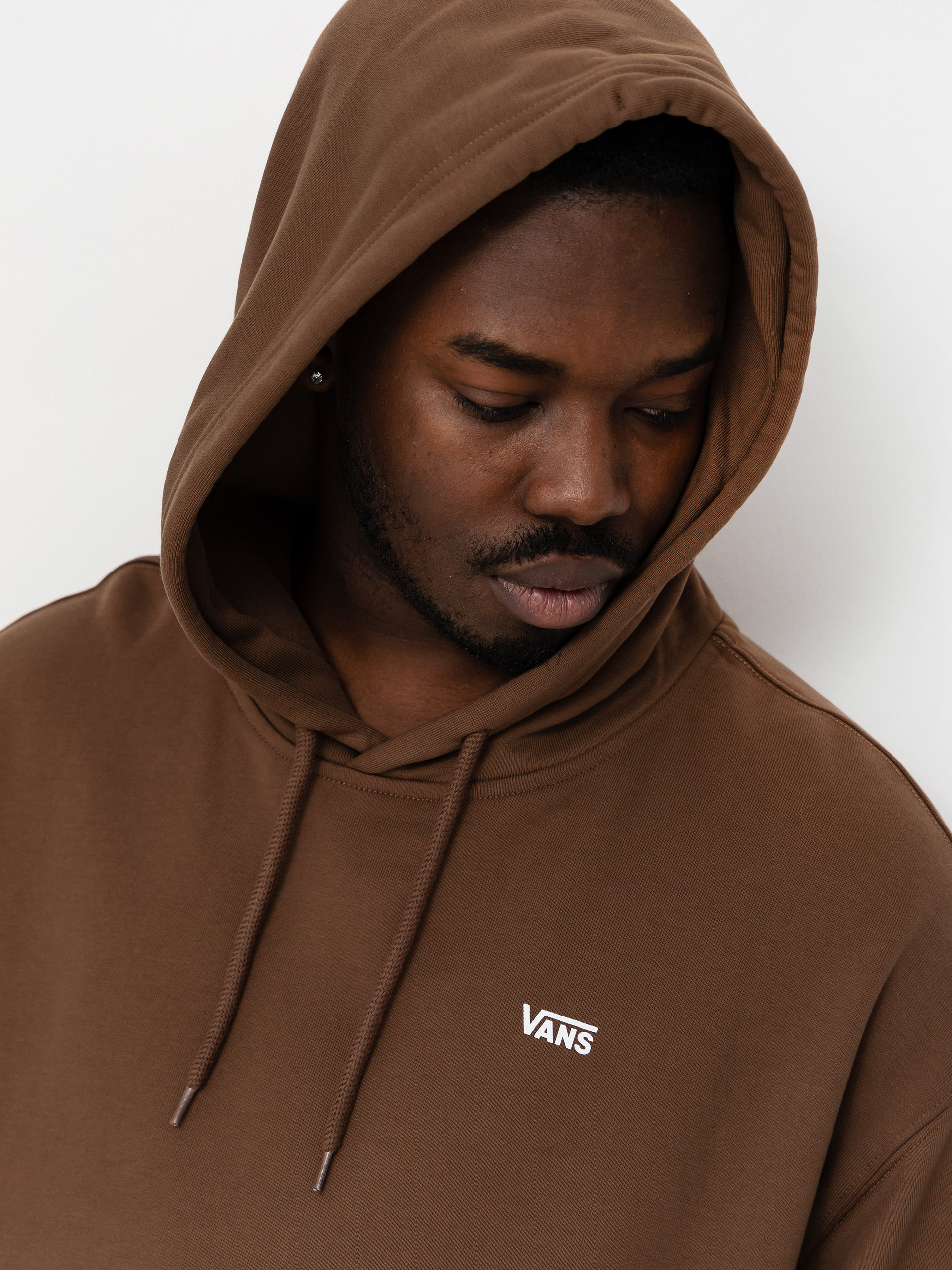 Mikina s kapucí Vans Left Chest HD (vintage cocoa)