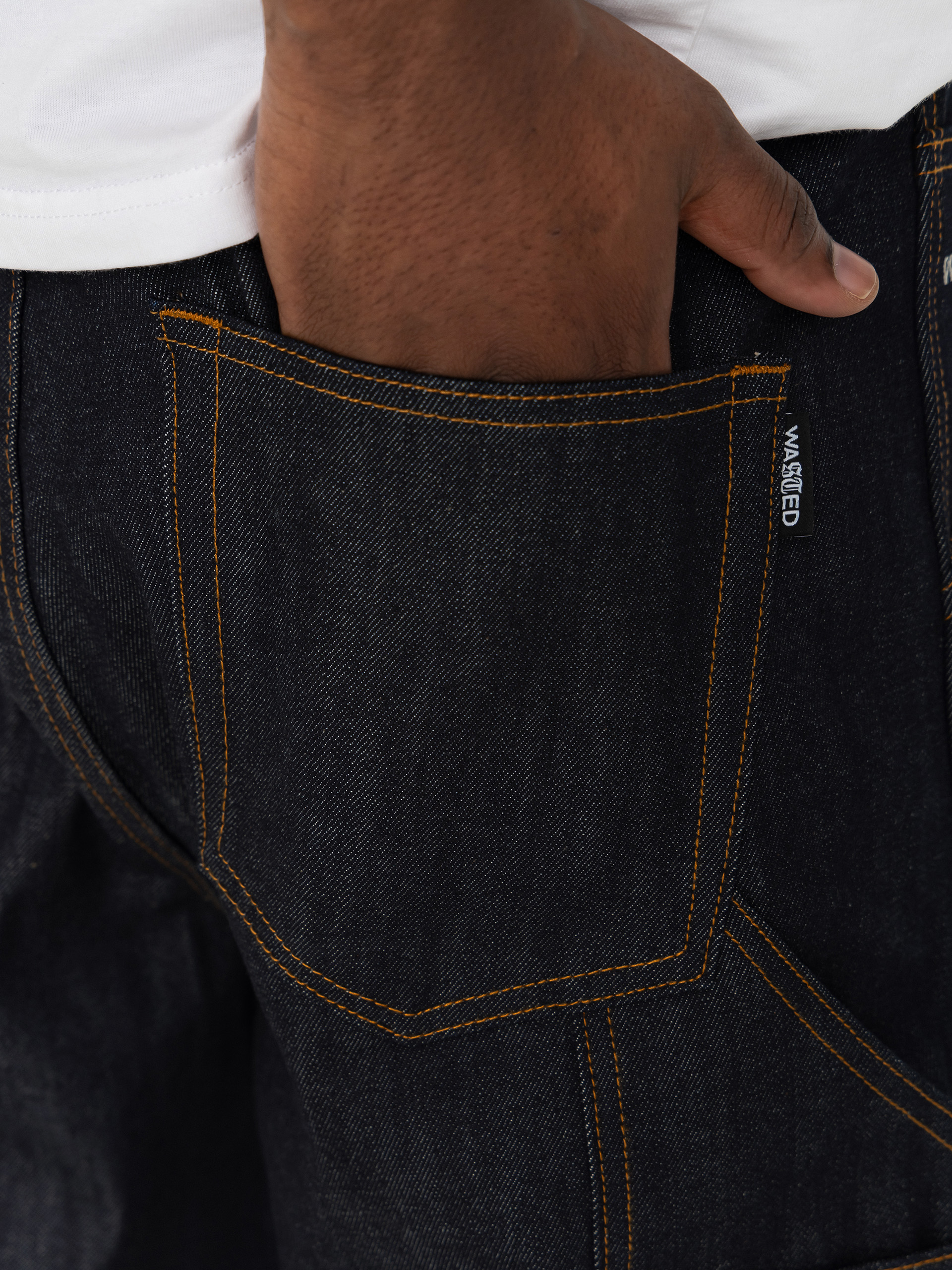 Kalhoty Wasted Paris Bleached Manc (acid washed blue)
