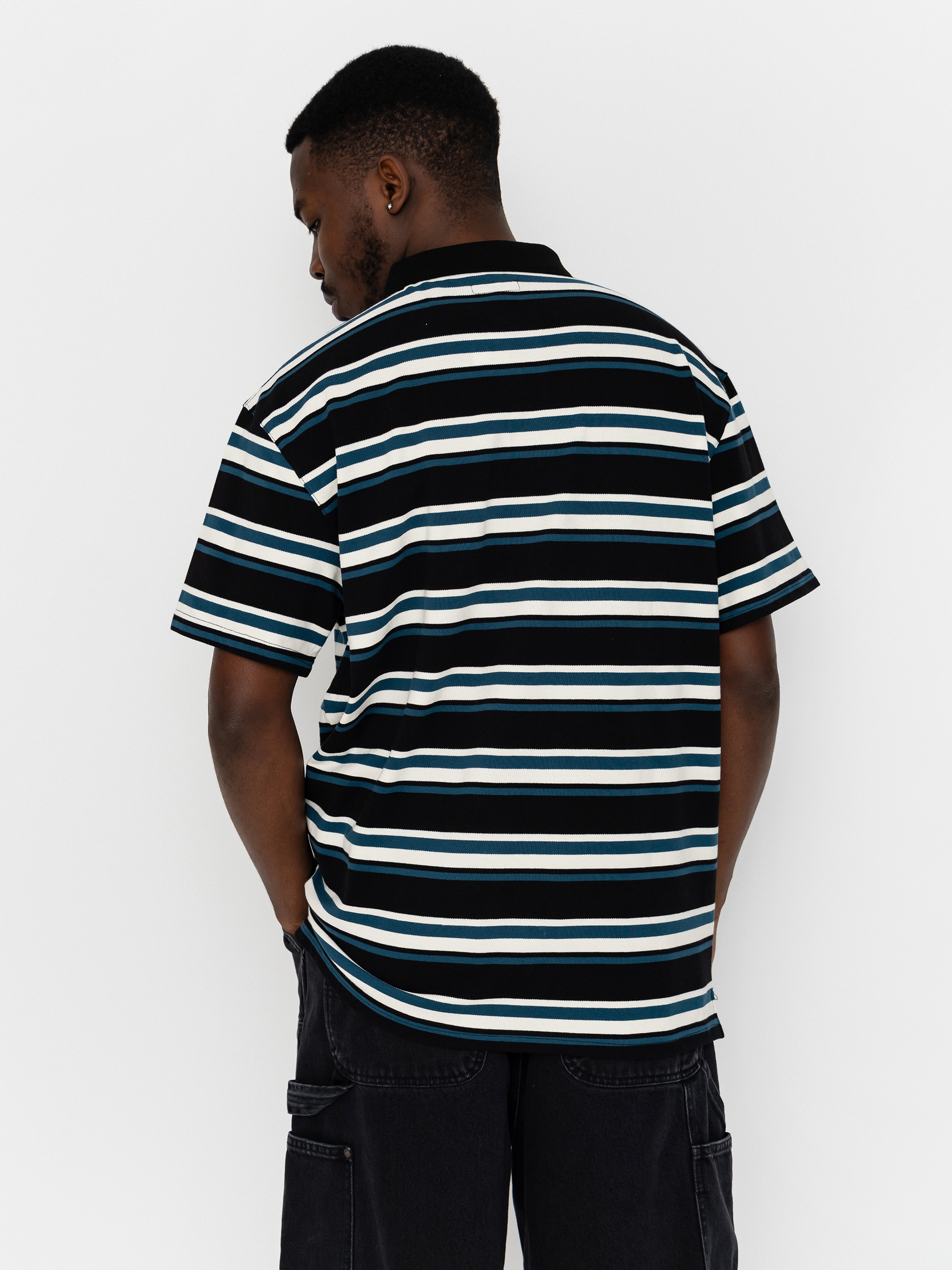 Polo tričko Santa Cruz Cera (black/dark teal)