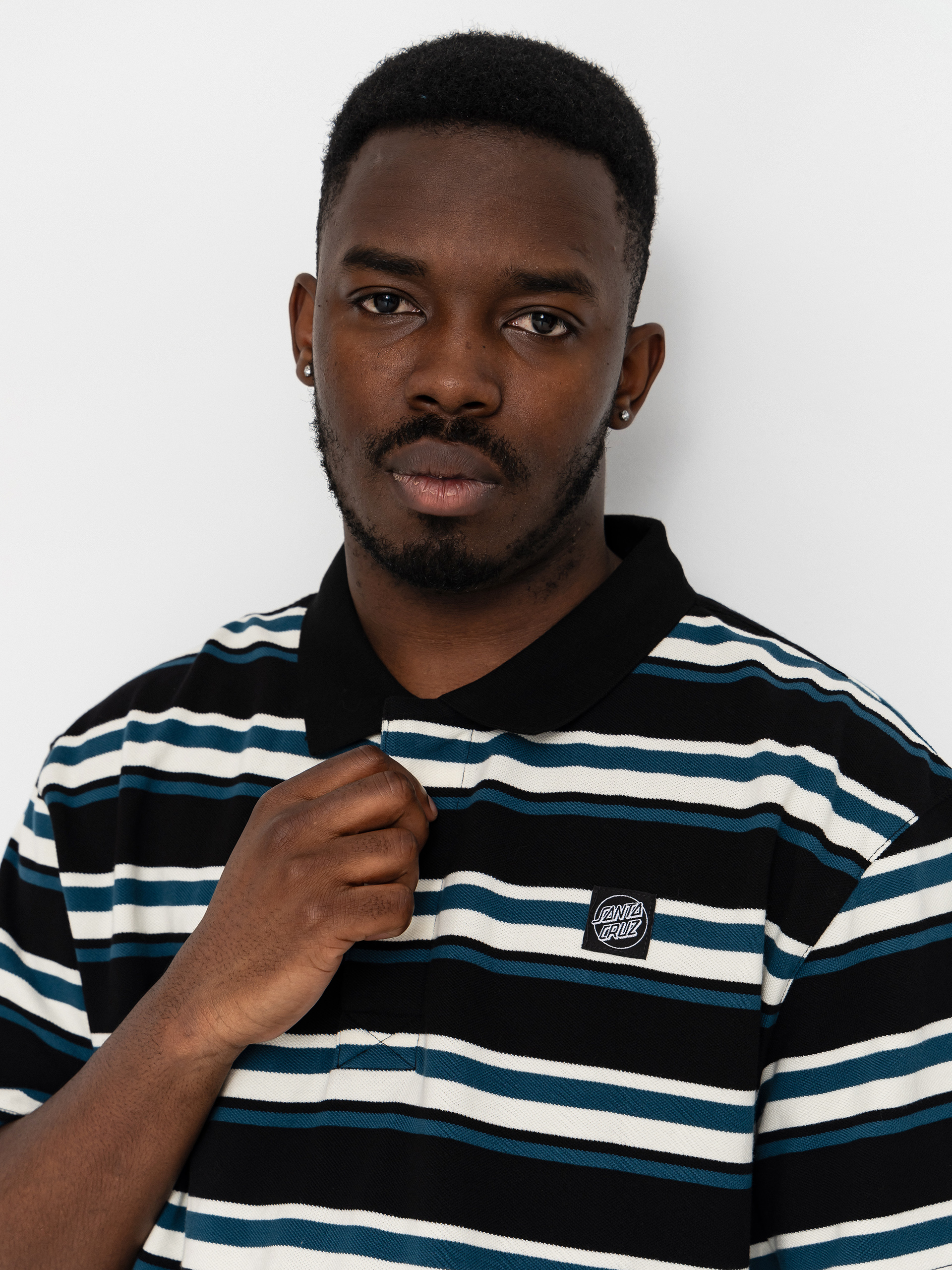 Polo tričko Santa Cruz Cera (black/dark teal)
